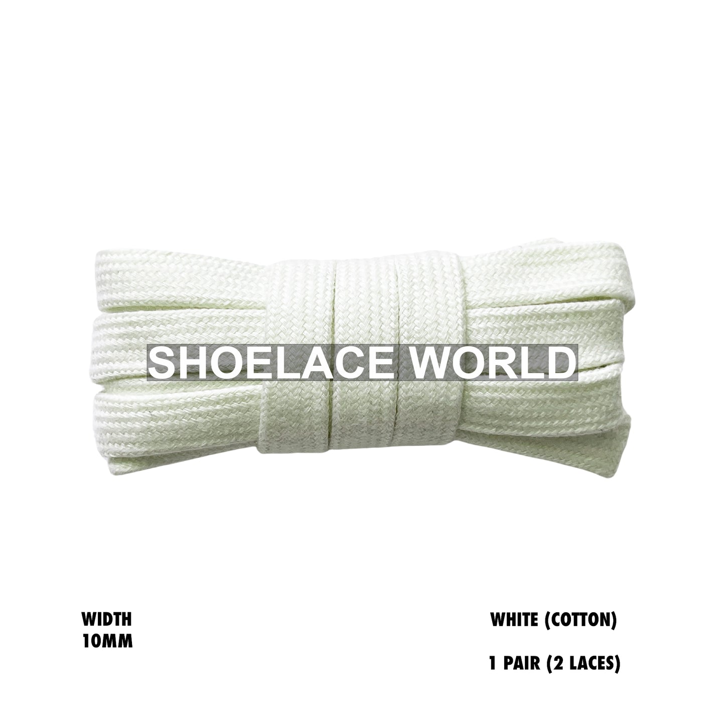 Wide Cotton Flat Shoelaces