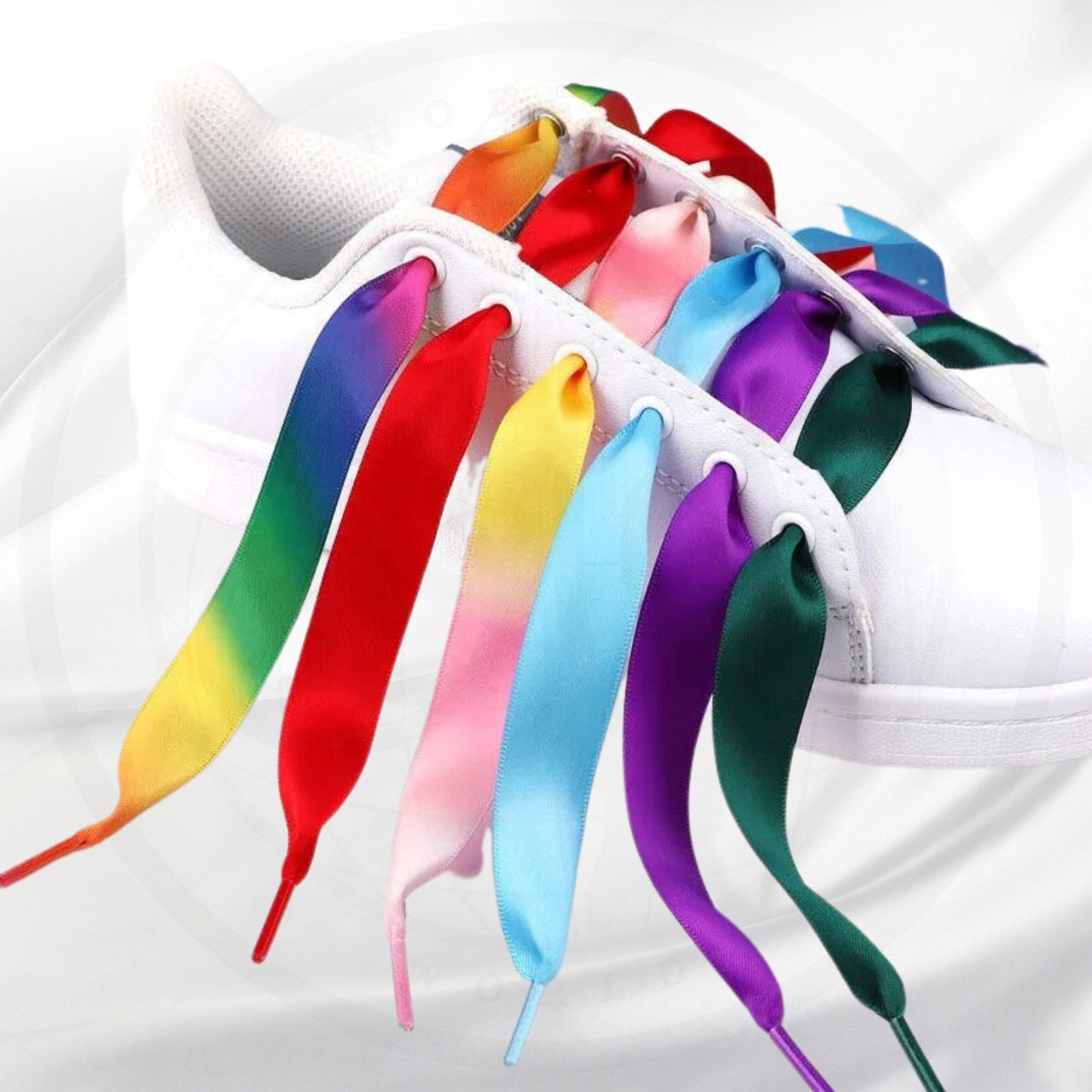 Nude Ribbon Shoelaces 19mm 3/4th Inch Velvet Satin Laces Ships Fast From The USA
