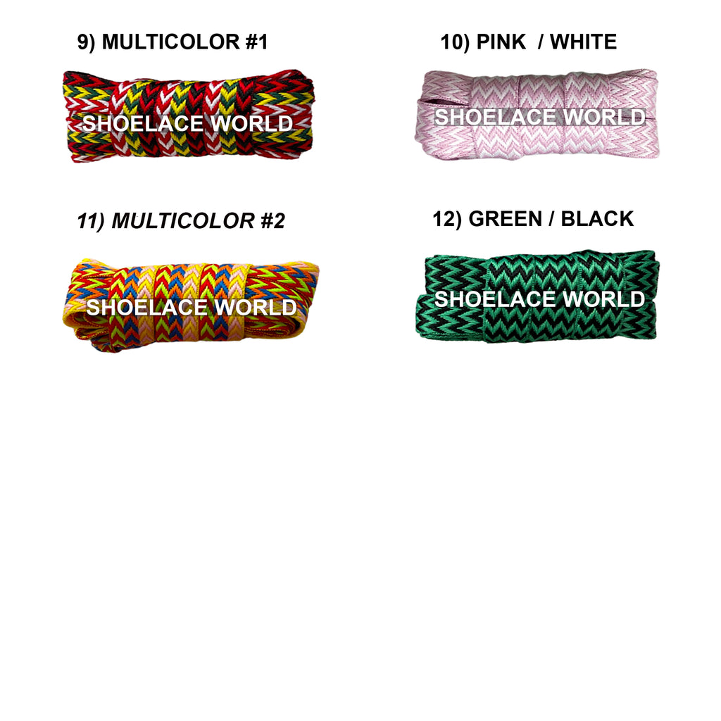 Wide W-Threaded Flat Shoelaces