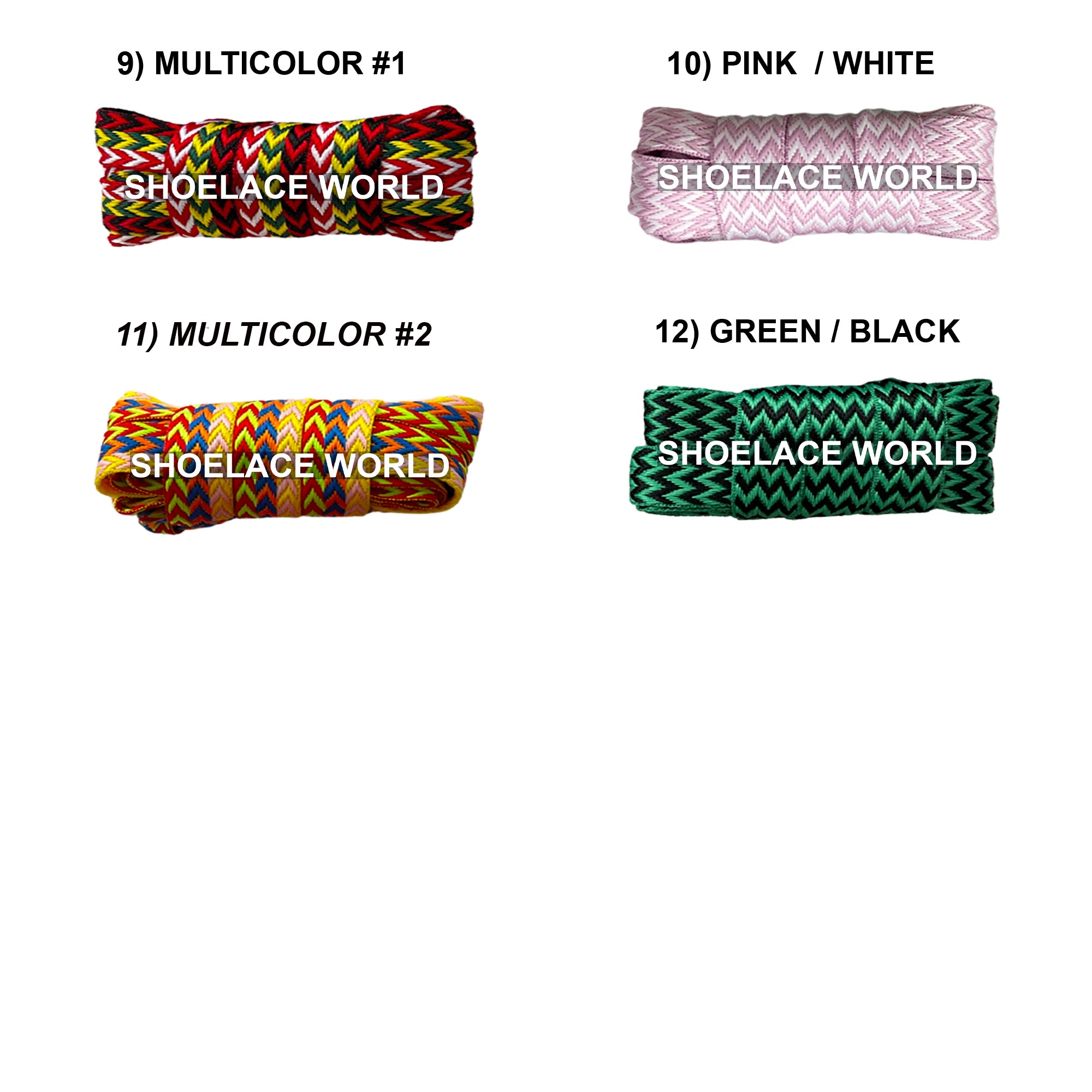 Wide W-Threaded Flat Shoelaces