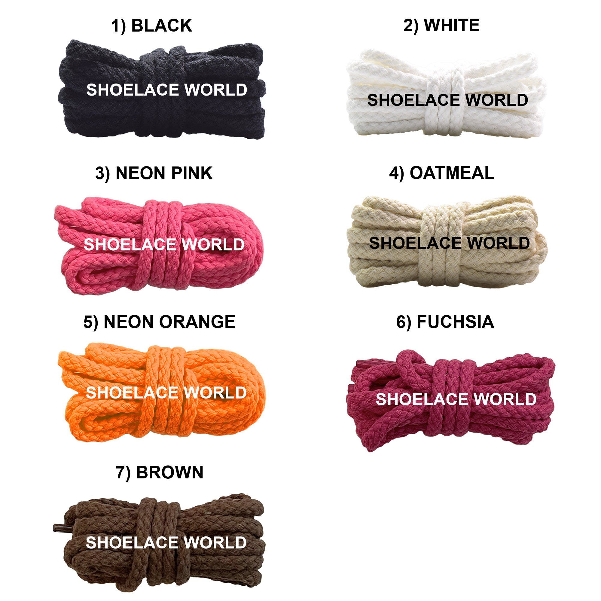 Thin Braided Rope Shoelaces
