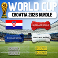 Croatia 2026 World Cup Inspired Sneaker Accessory Bundles Flat Shoelaces Croatian Dubraes Fifa Futbol Soccer Accessories
