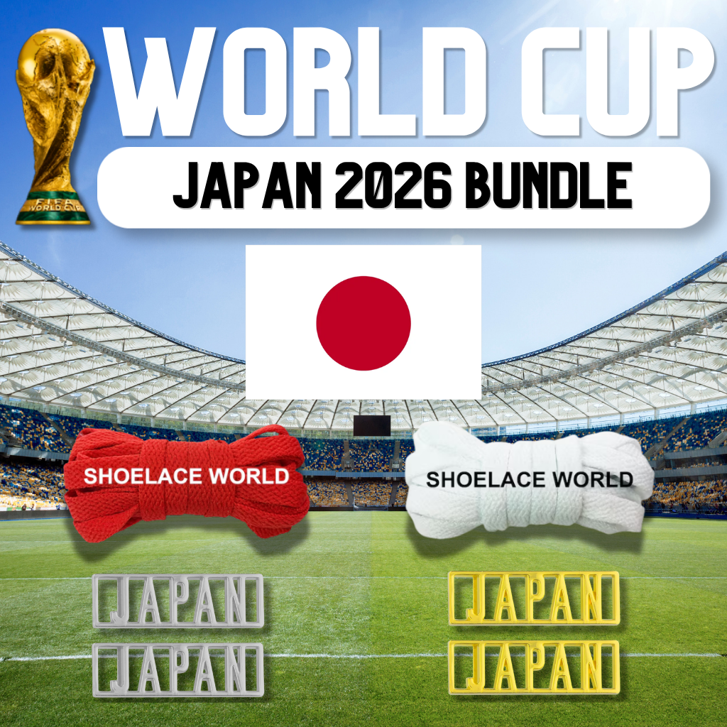 Japan 2026 World Cup Inspired Sneaker Accessory Bundles Flat Shoelaces Japanese Dubraes Fifa Futbol Soccer Accessories