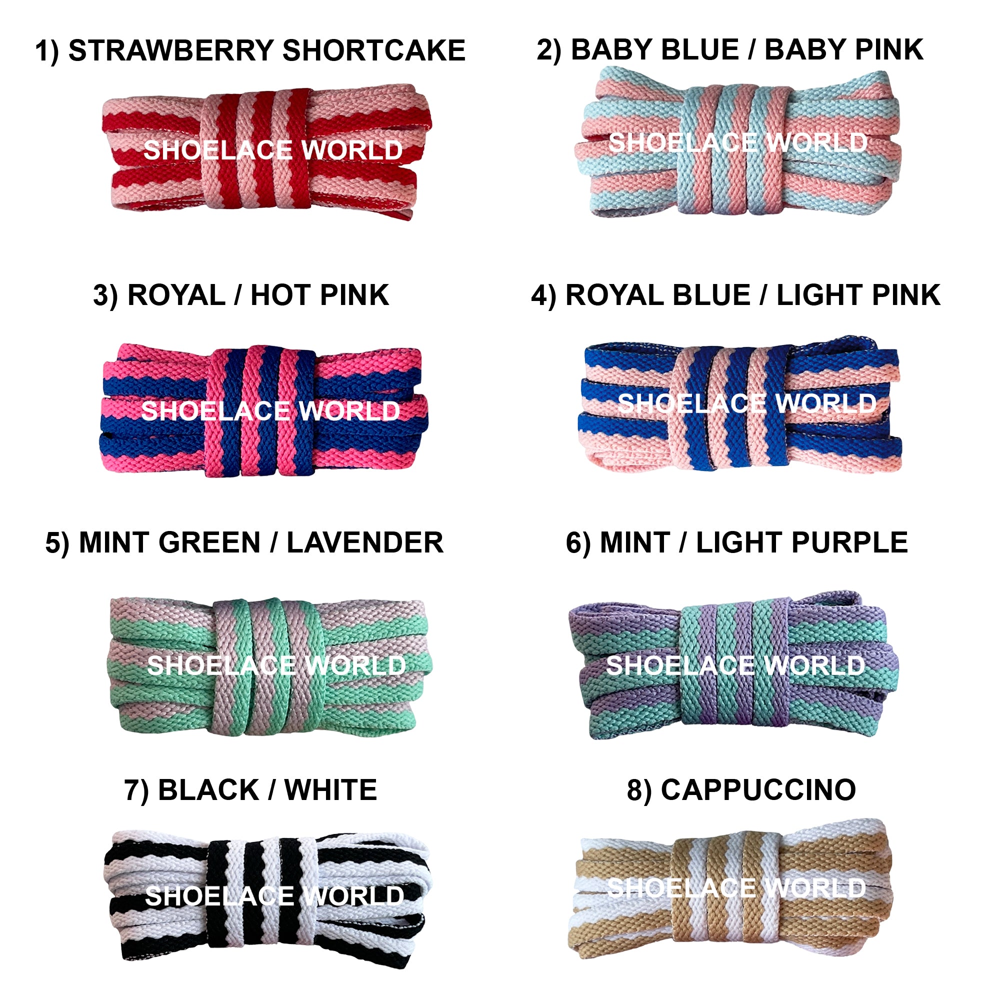 Two Toned Flat Shoelaces