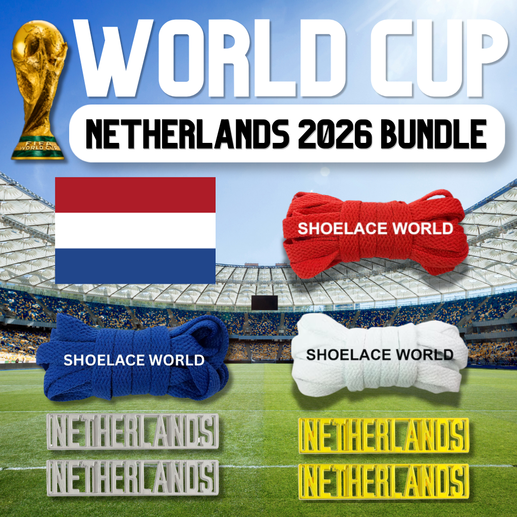 Netherlands 2026 World Cup Inspired Sneaker Accessory Bundles Flat Shoelaces Dutch Dubraes Fifa Futbol Soccer Accessories