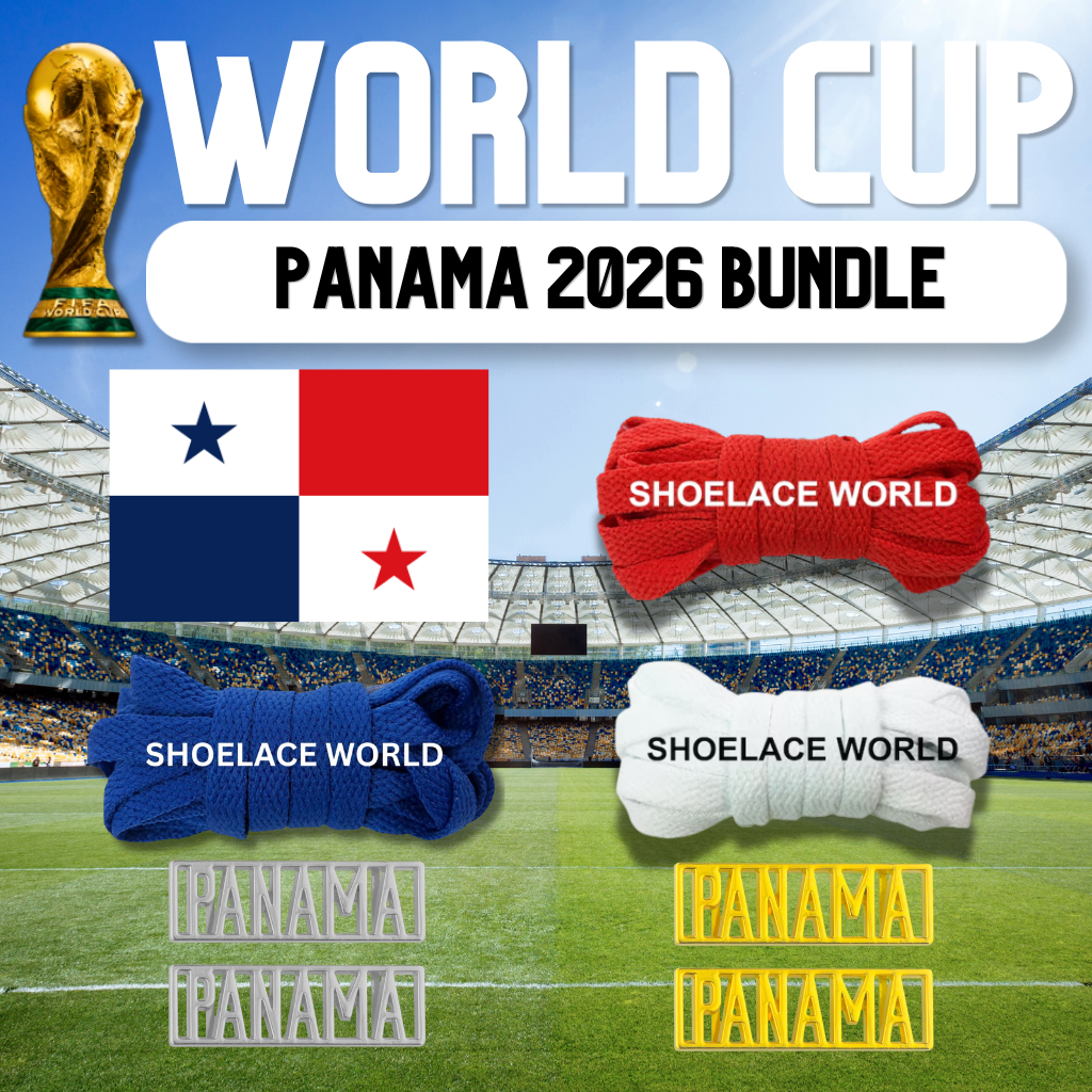 Panama 2026 World Cup Inspired Sneaker Accessory Bundles Flat Shoelaces Panamanian Dubraes Fifa Futbol Soccer Accessories