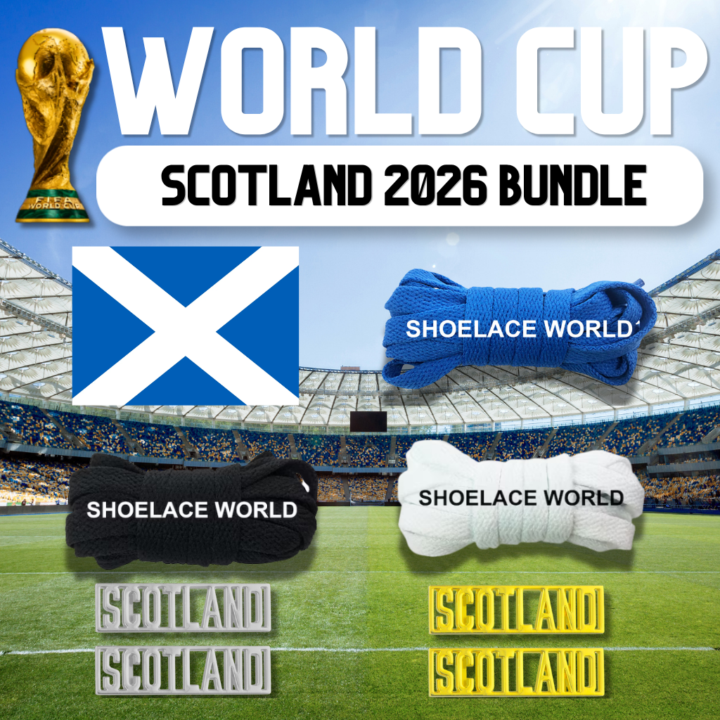Scotland 2026 World Cup Inspired Sneaker Accessory Bundles Flat Shoelaces Scottish Dubraes Fifa Futbol Soccer Accessories