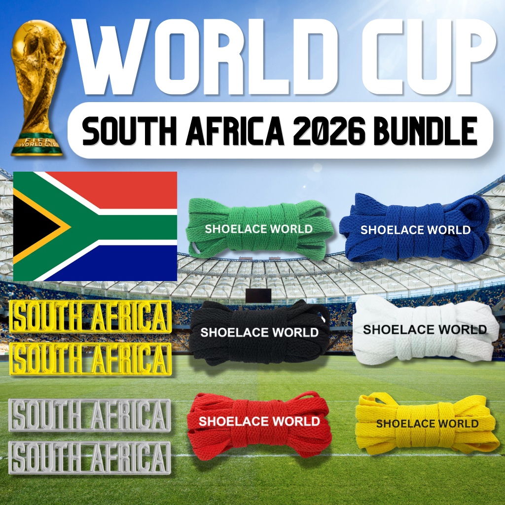 South Africa 2026 World Cup Inspired Sneaker Accessory Bundles Flat Shoelaces African Dubraes Fifa Futbol Soccer Accessories