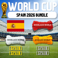 Spain 2026 World Cup Inspired Sneaker Accessory Bundles Flat Shoelaces Spanish Dubraes Fifa Futbol Soccer Accessories