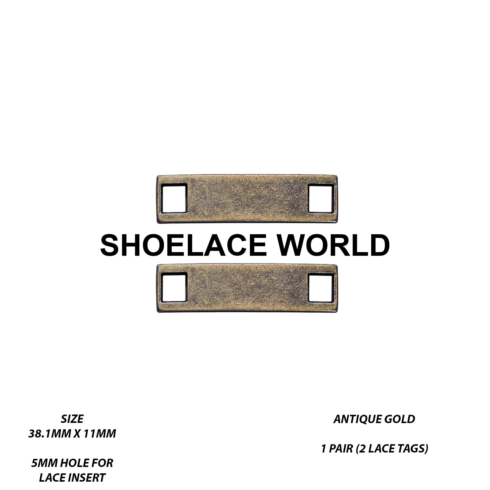 Metal Shoelace 1.5 Lace Tags