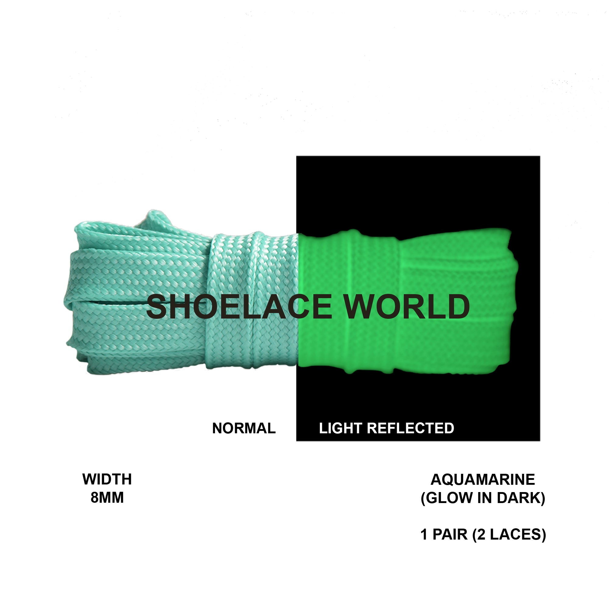 Flat Glow In Dark Shoelaces