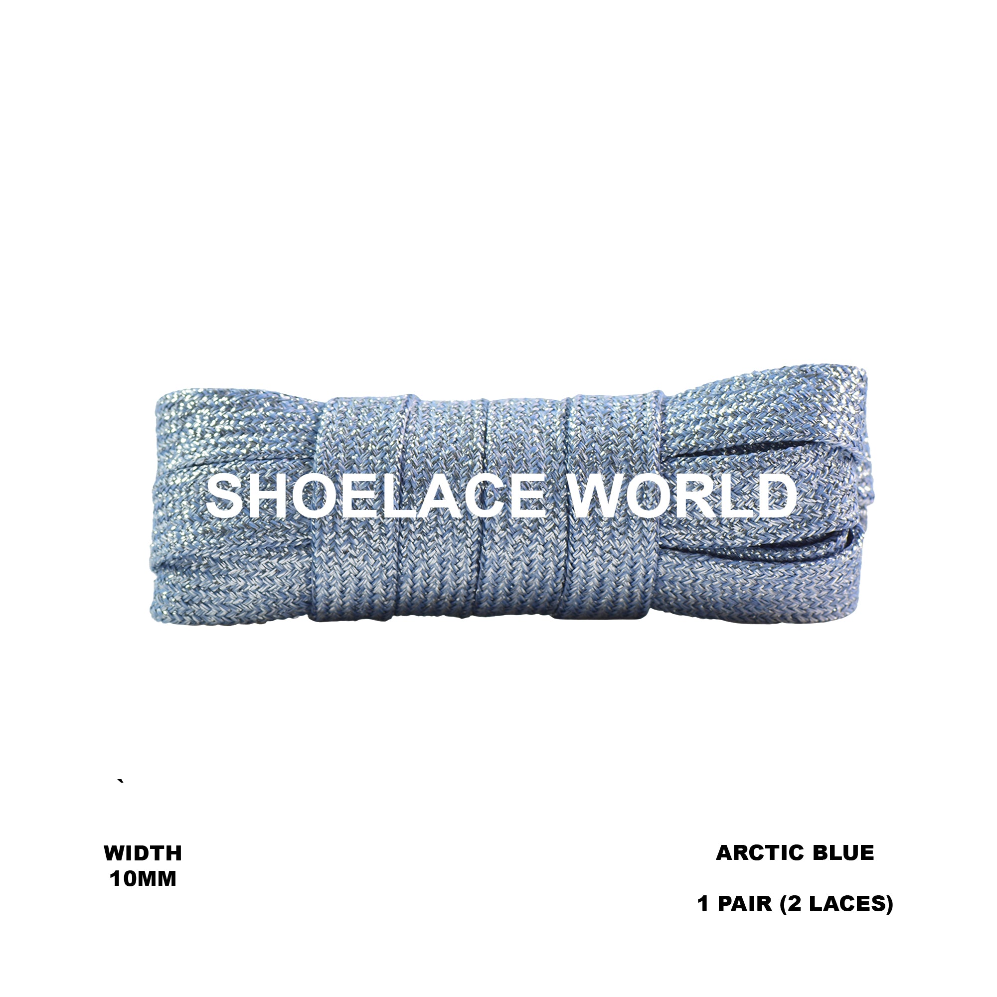 Wide Glitter Flat Shoelaces