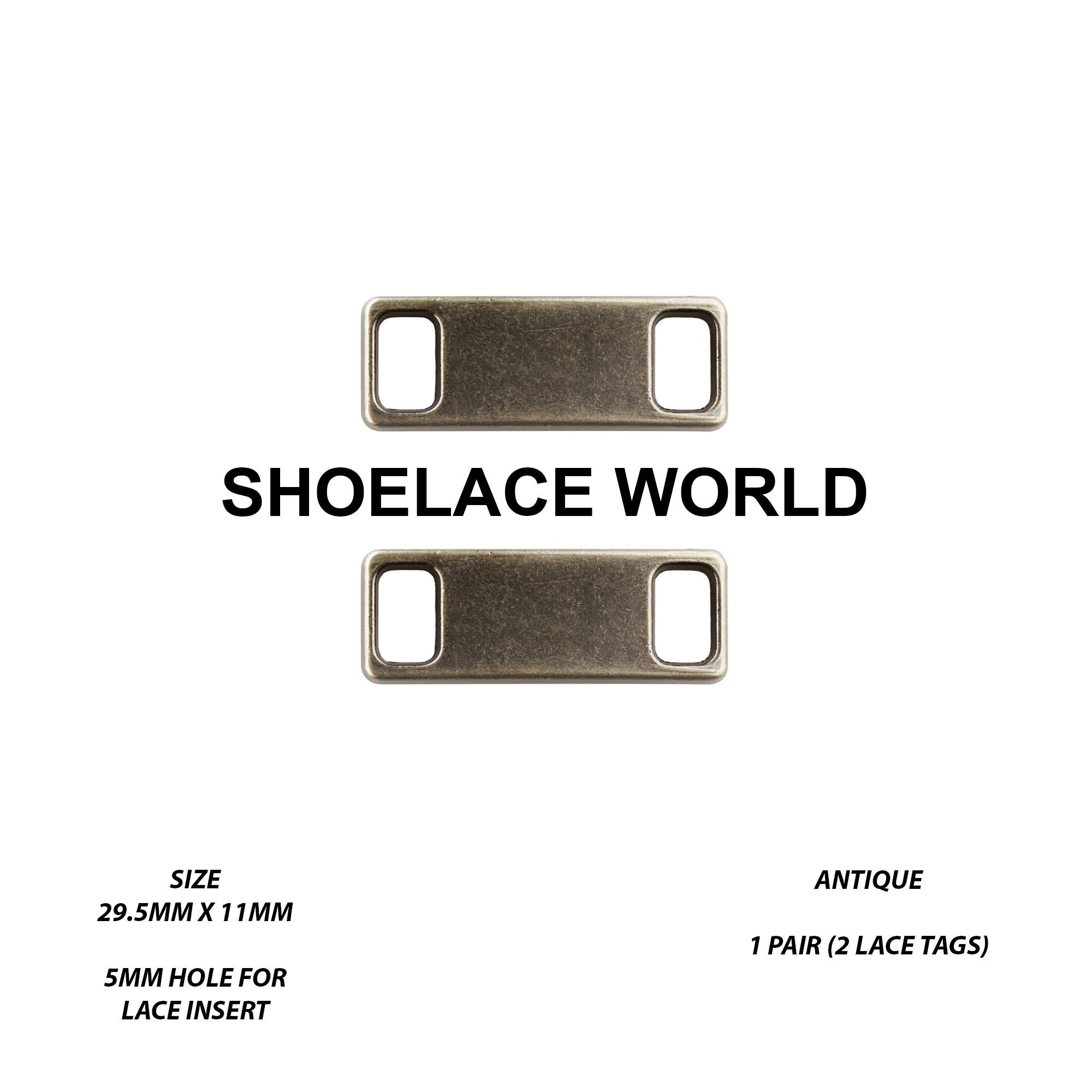 Metal Shoelace 1.25  Lace Tags