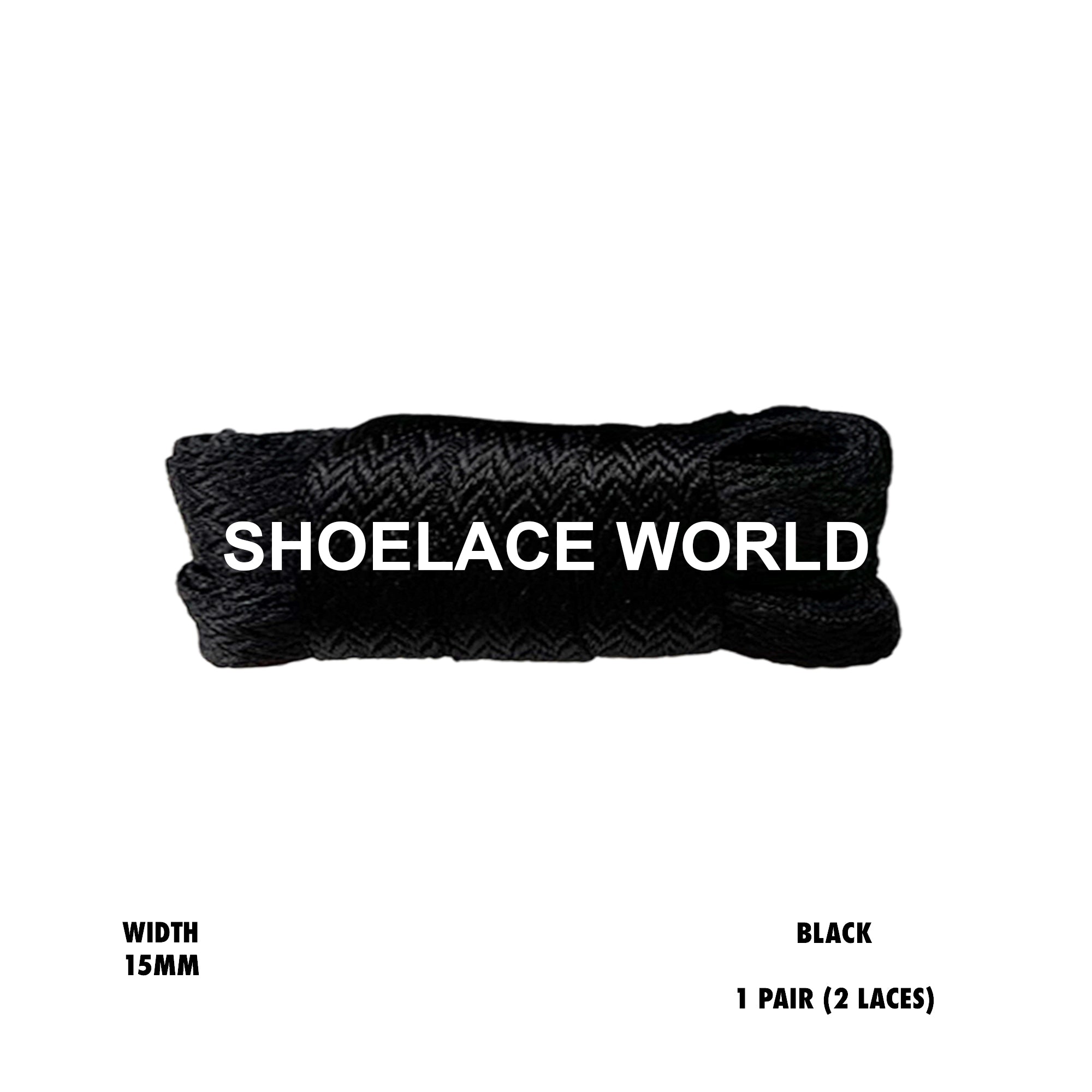 Wide W-Threaded Flat Shoelaces