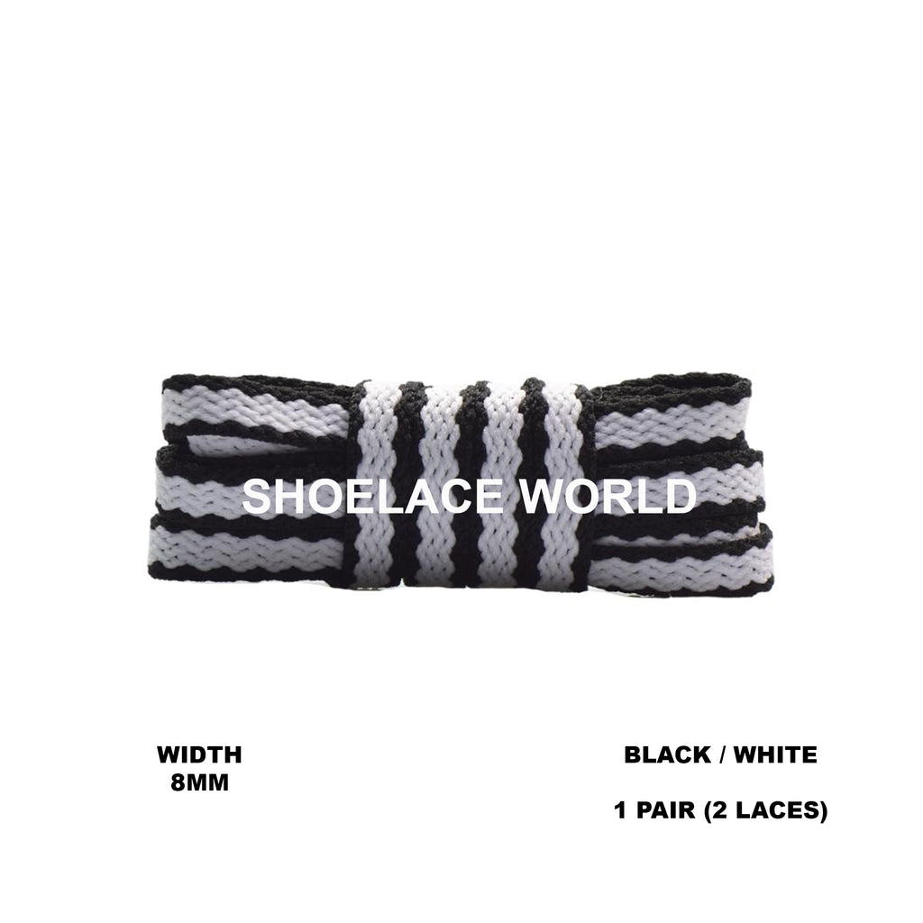 Two Tone Racer Pattern Flat Shoelaces