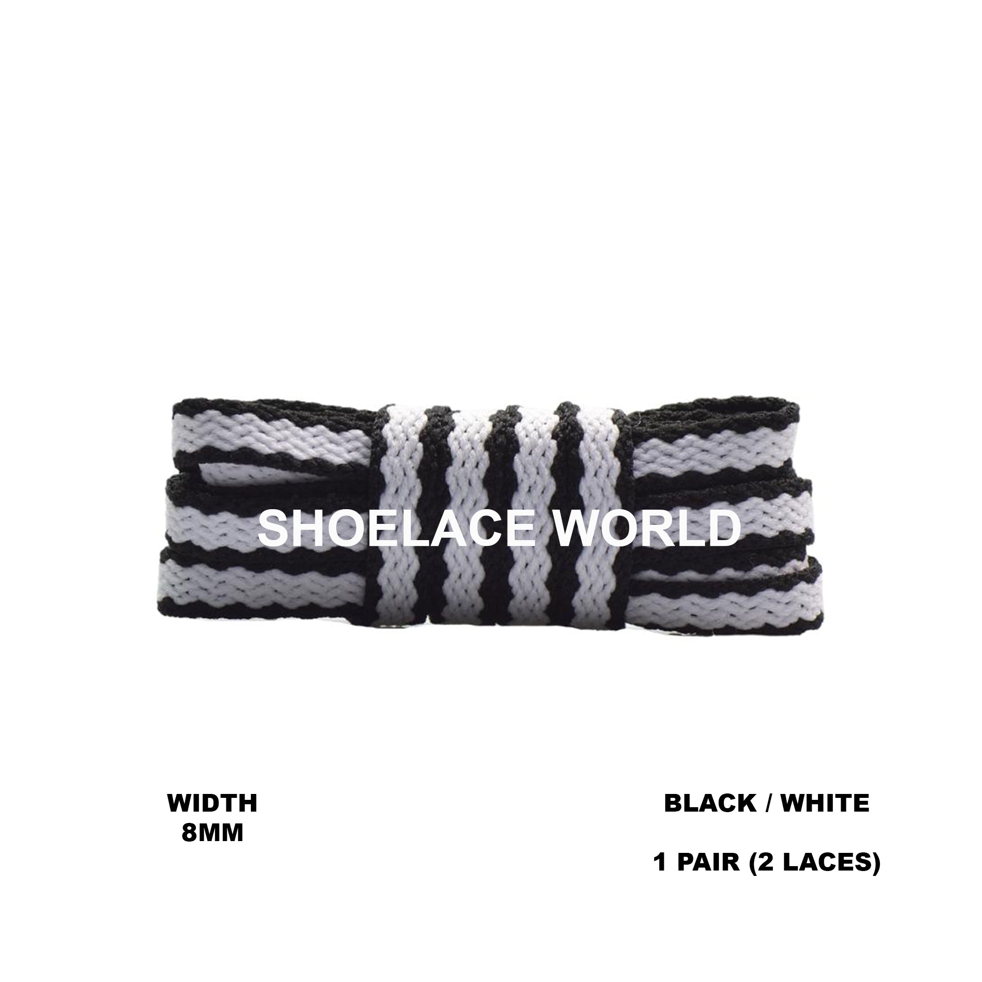 Two Tone Racer Pattern Flat Shoelaces
