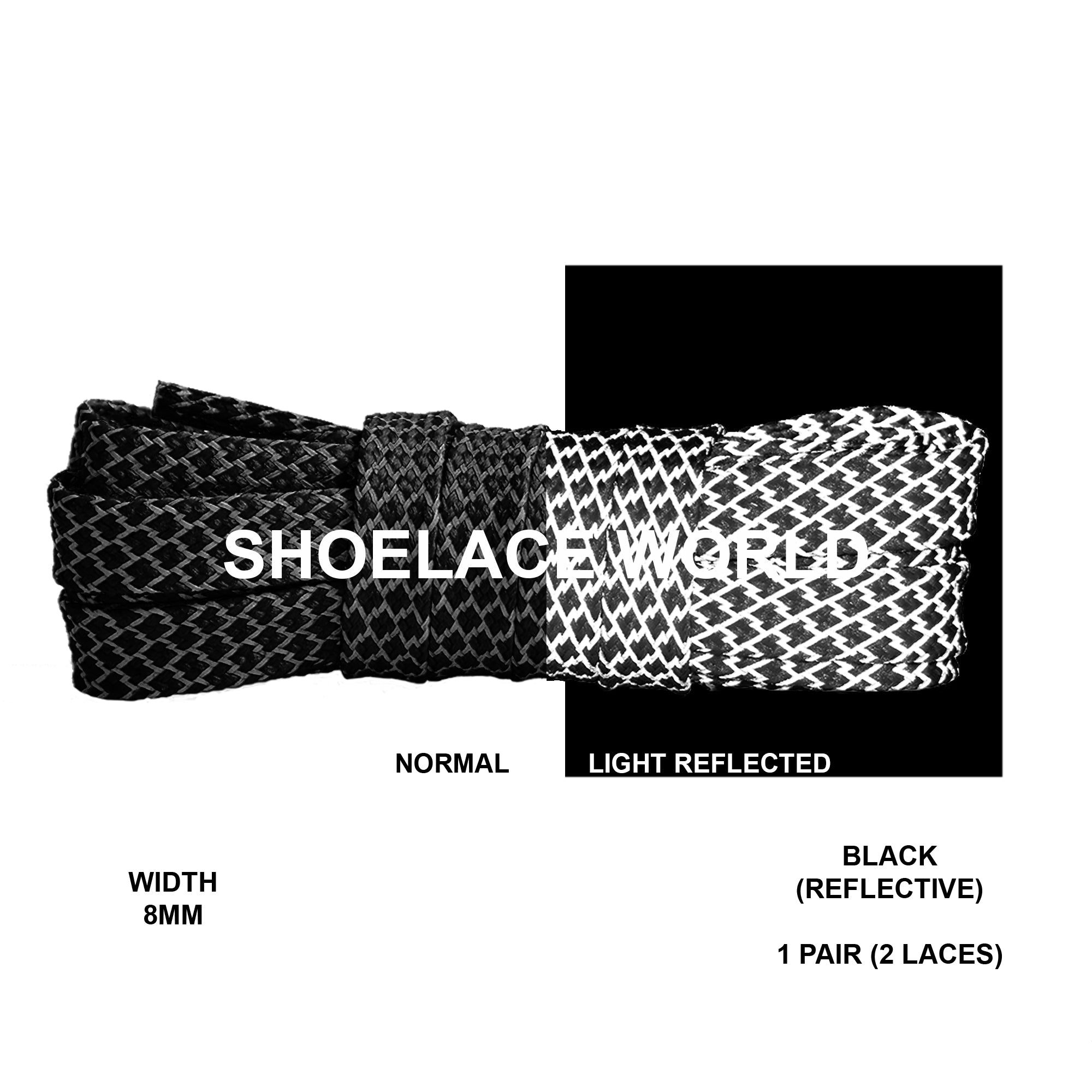 Flat Reflective Classic Shoelaces
