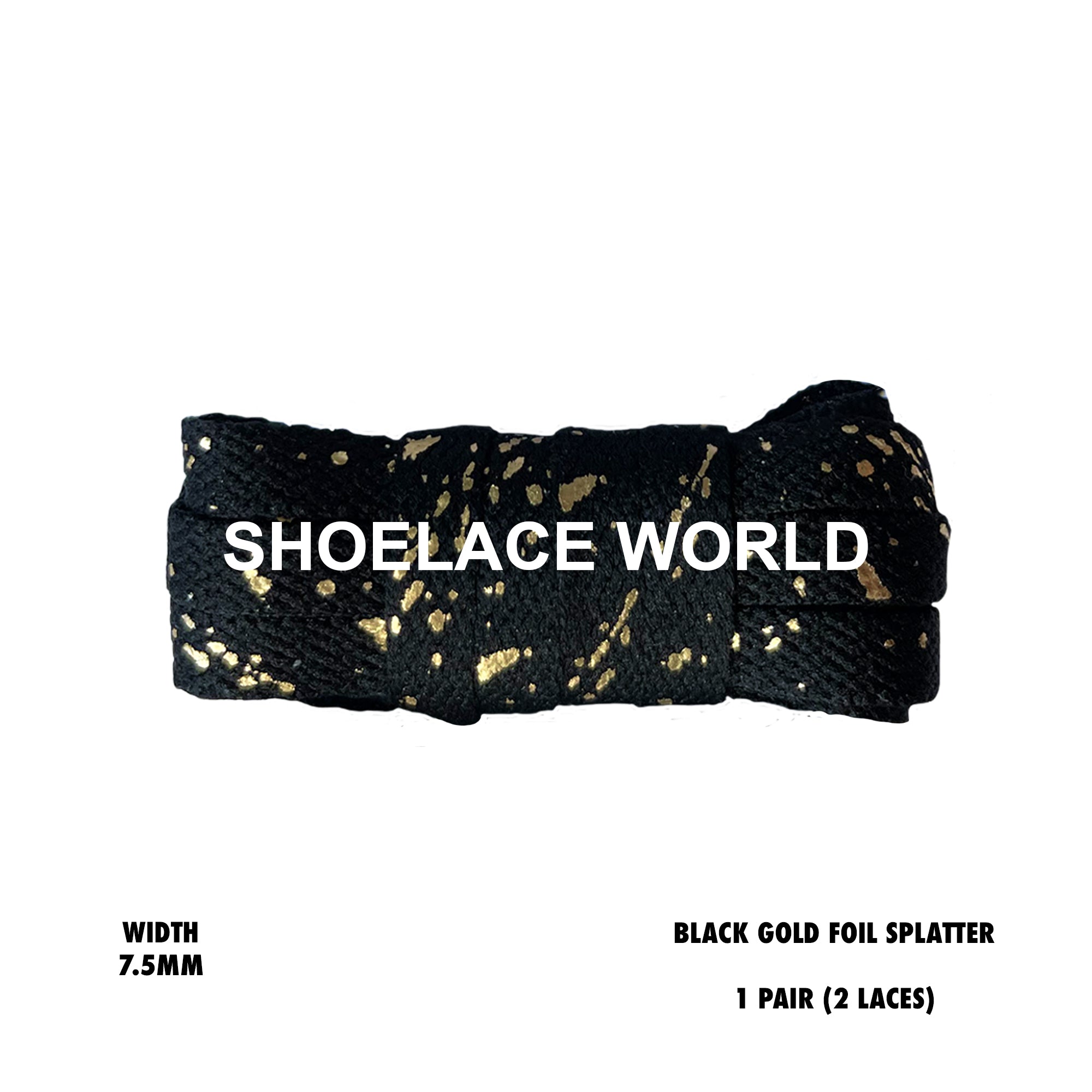 Foil Splatter Flat Shoelaces