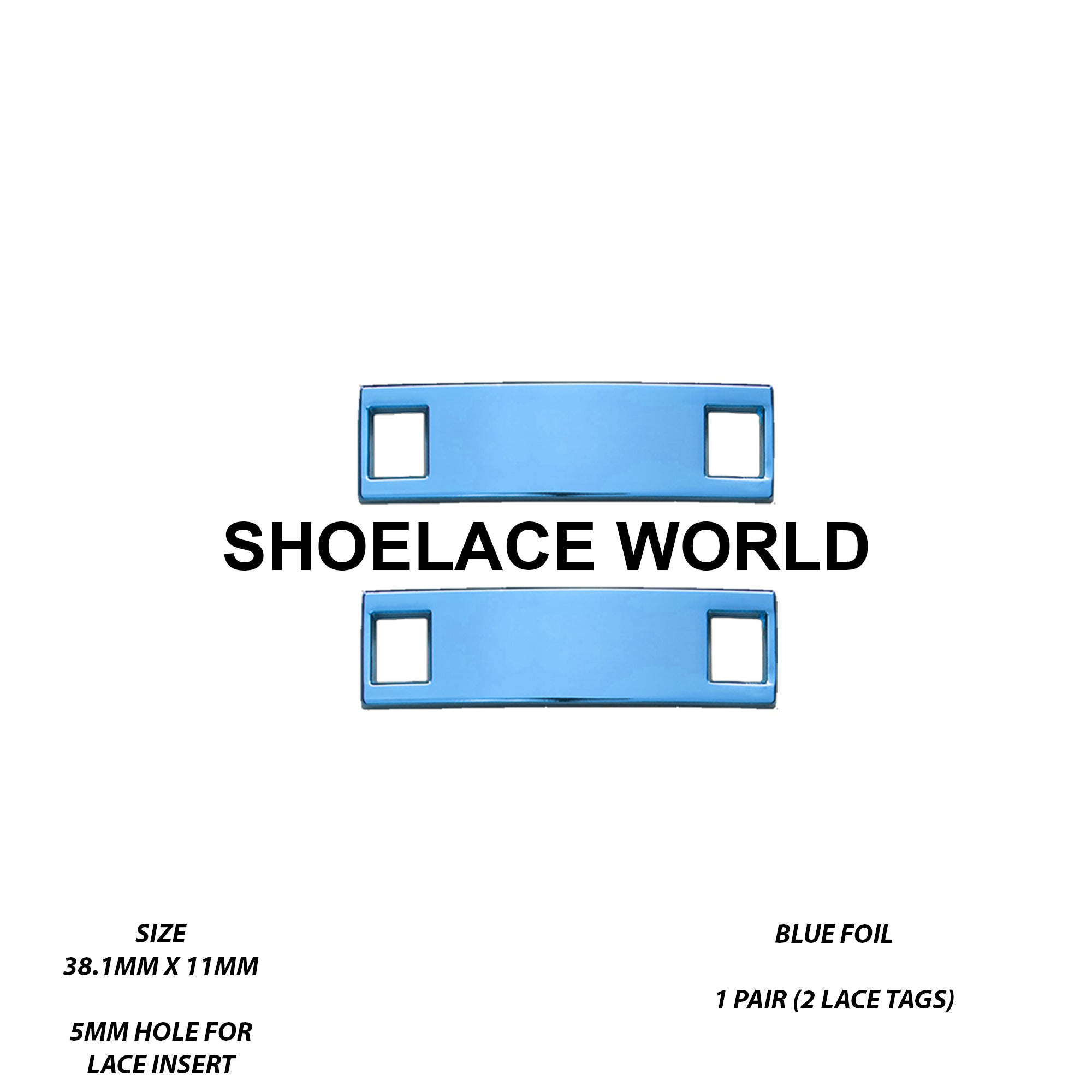 Metal Shoelace 1.5 Lace Tags