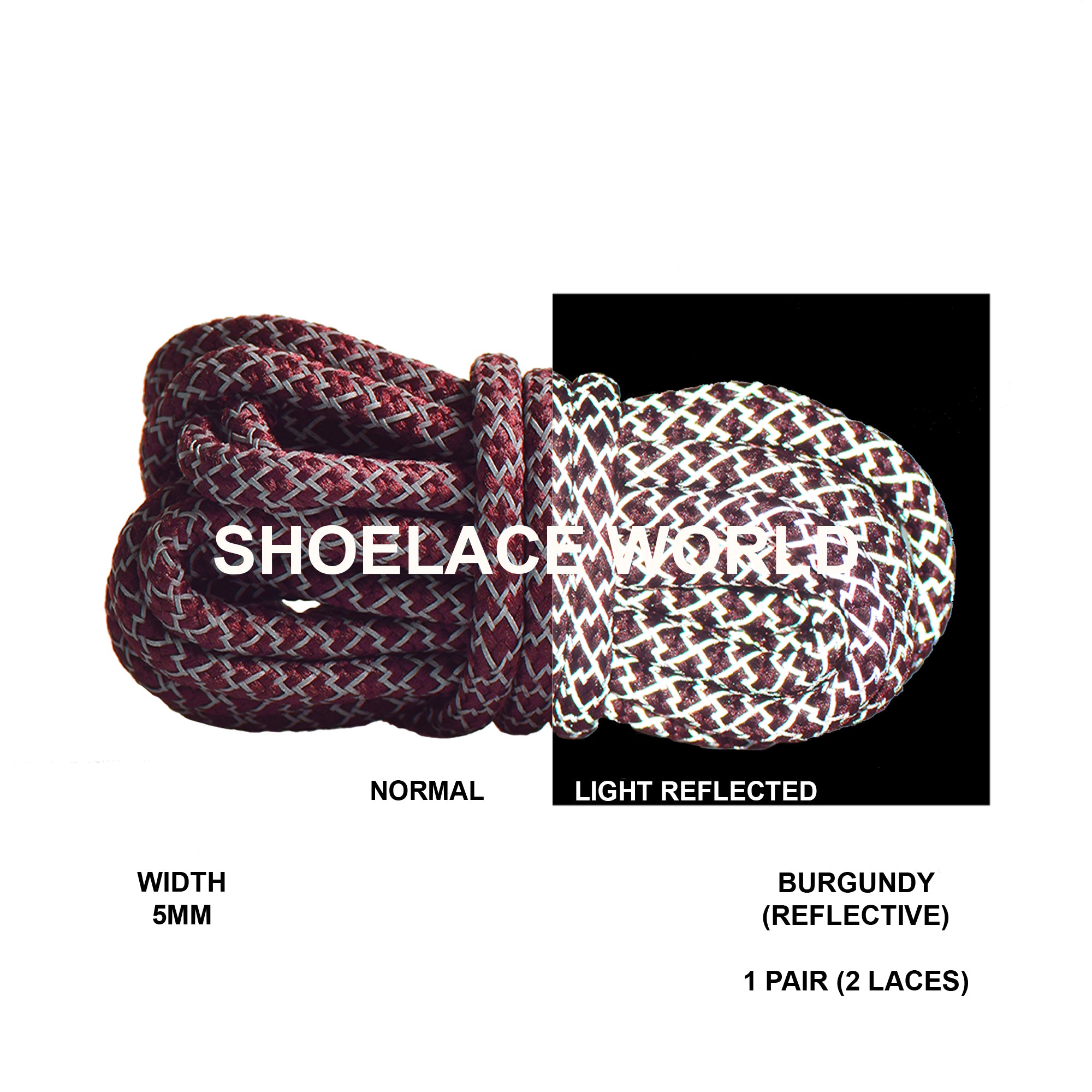 Reflective Rope Shoelaces
