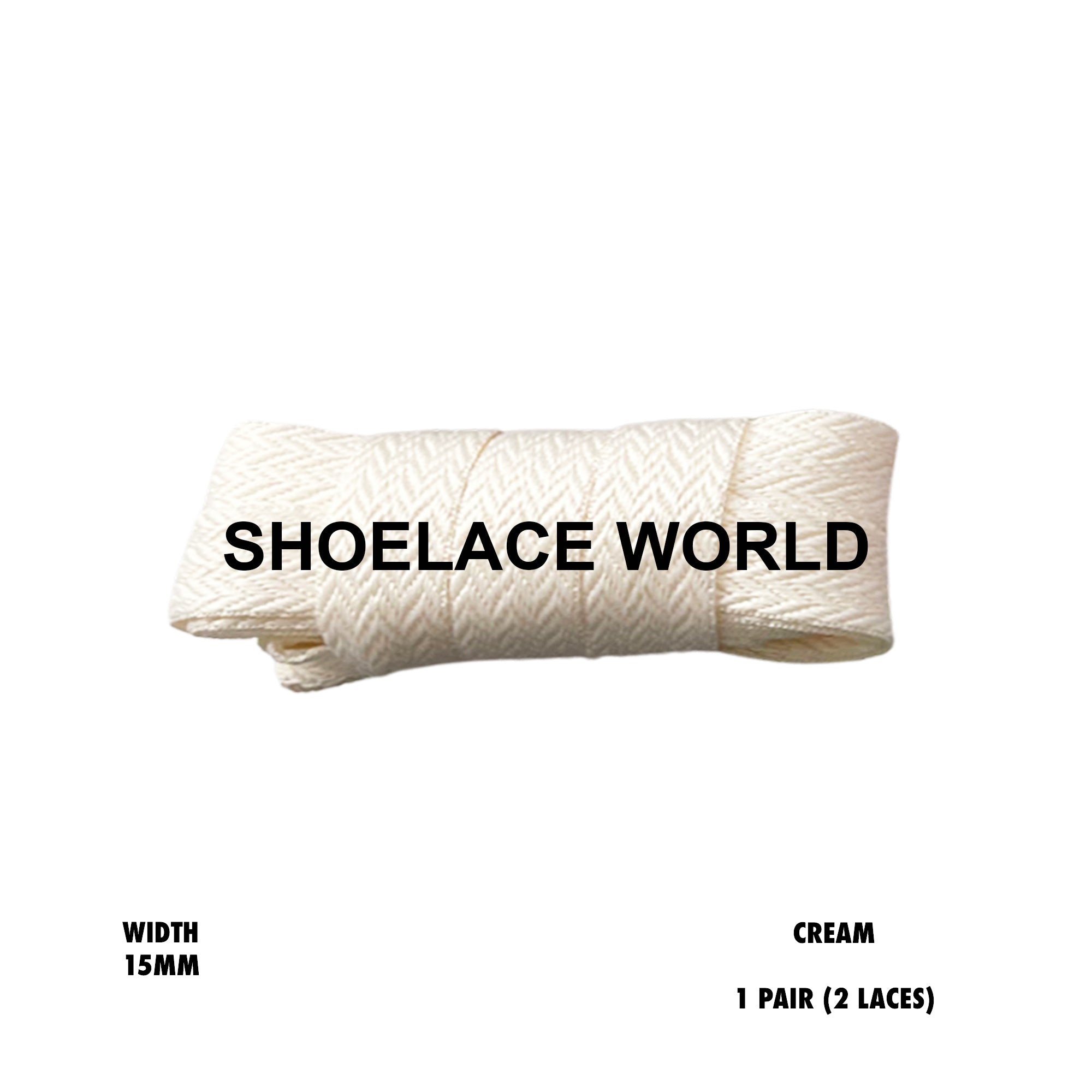 Wide W-Threaded Flat Shoelaces