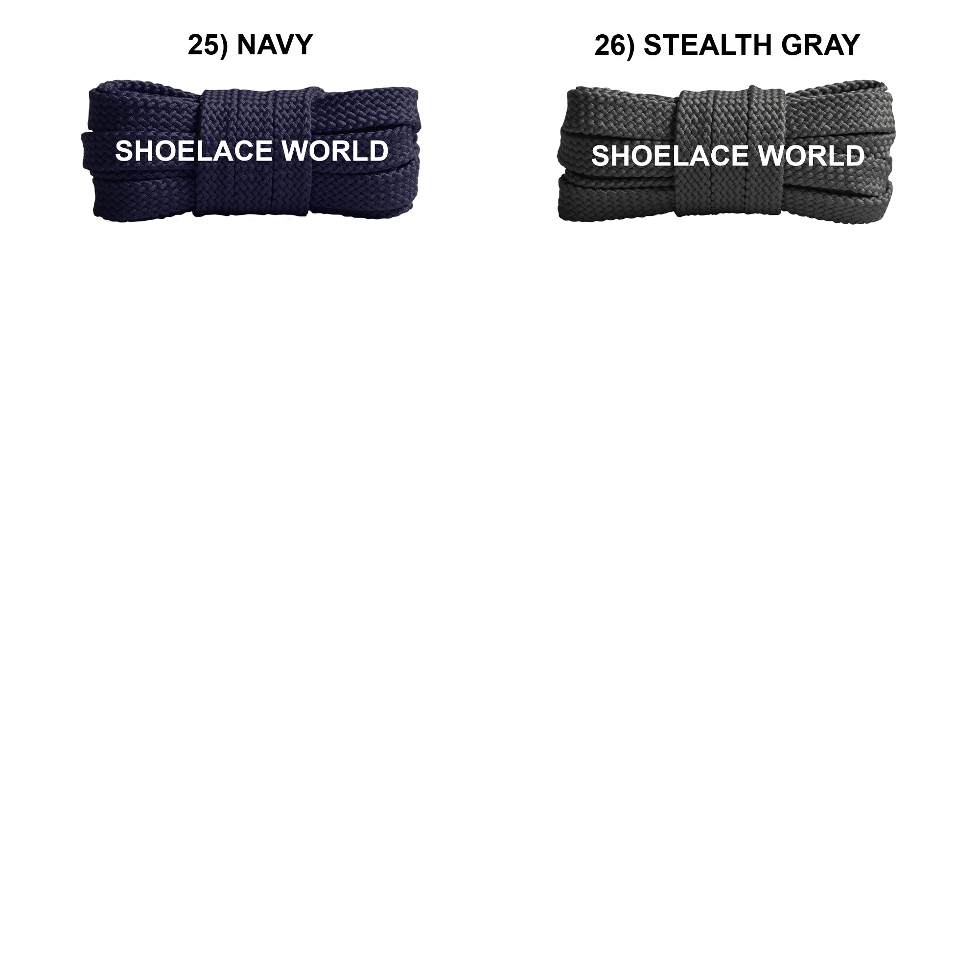 Flat Double Threaded Shoelaces