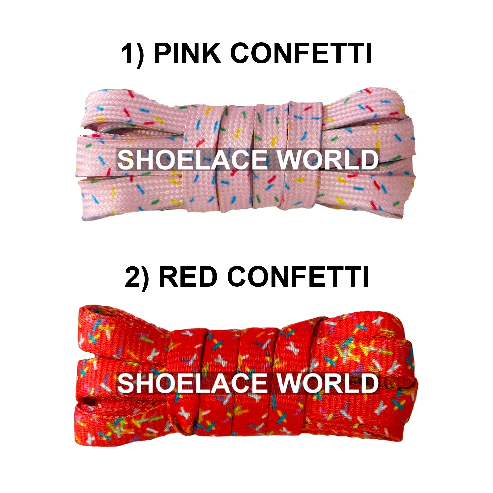 Confetti Surprise Flat Shoelaces