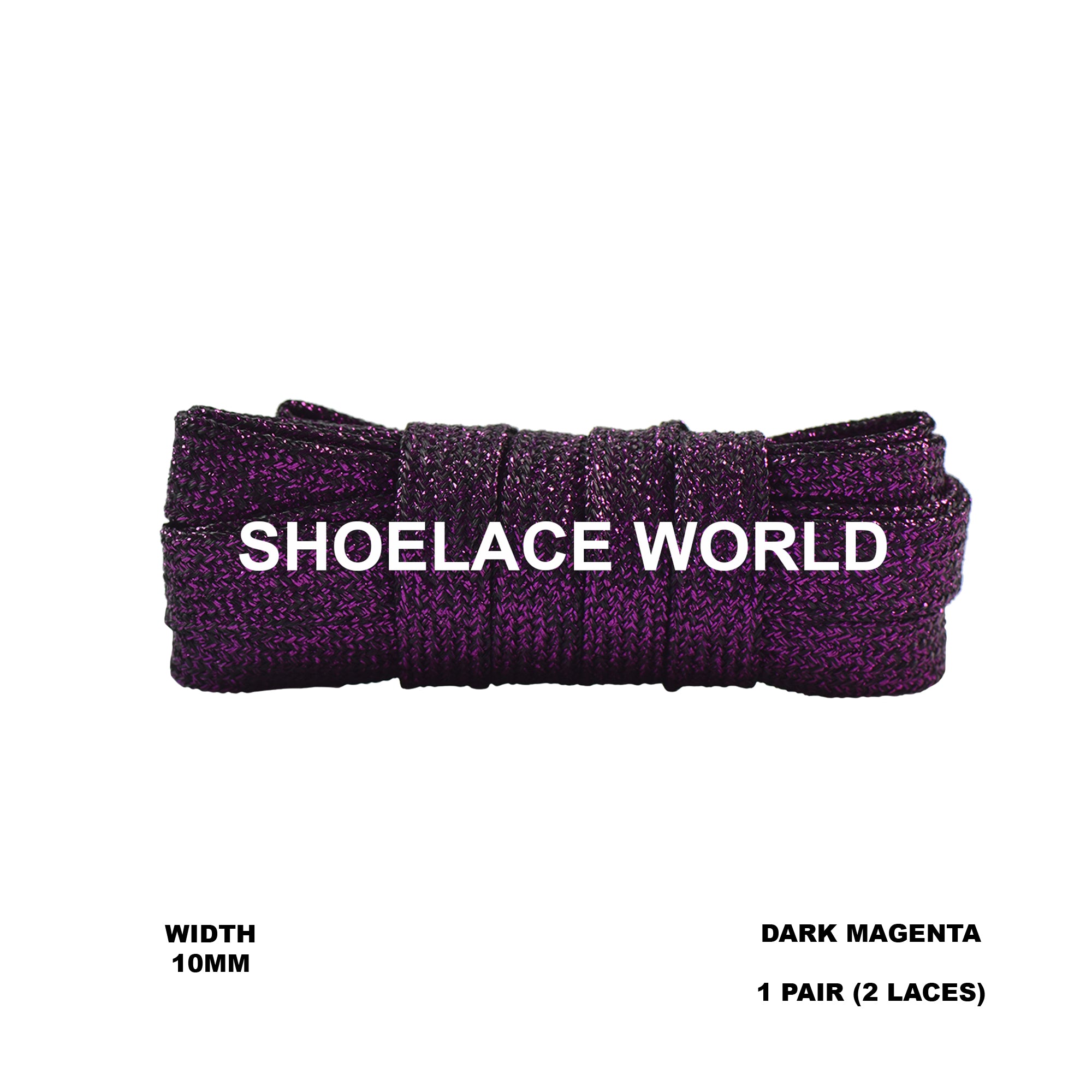 Wide Glitter Flat Shoelaces