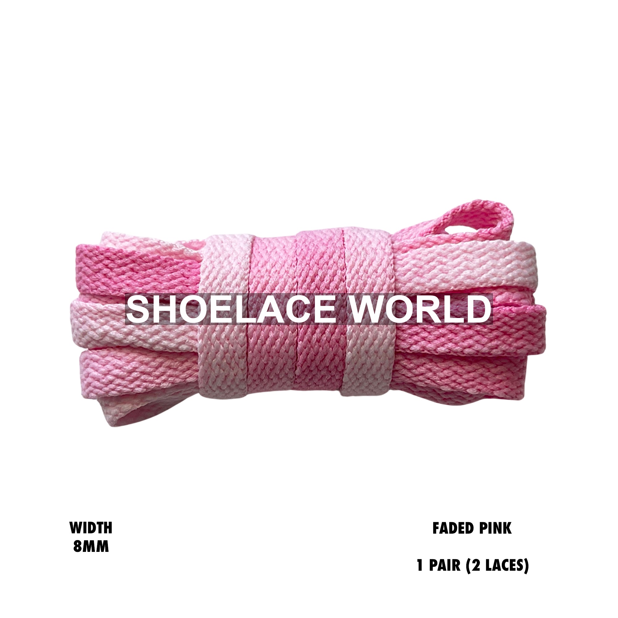Flat Vintage Faded Tie Dye Shoelaces