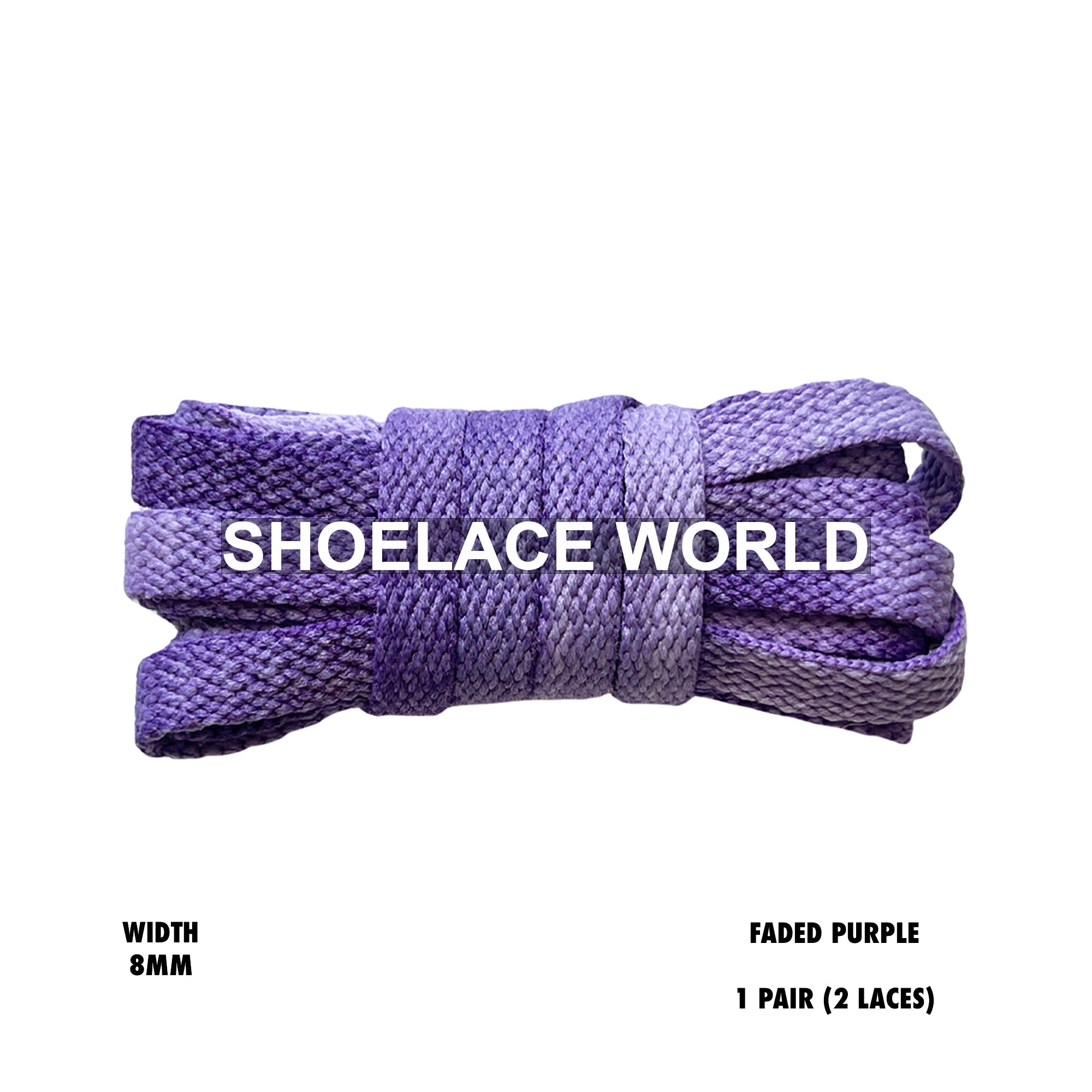 Flat Vintage Faded Tie Dye Shoelaces