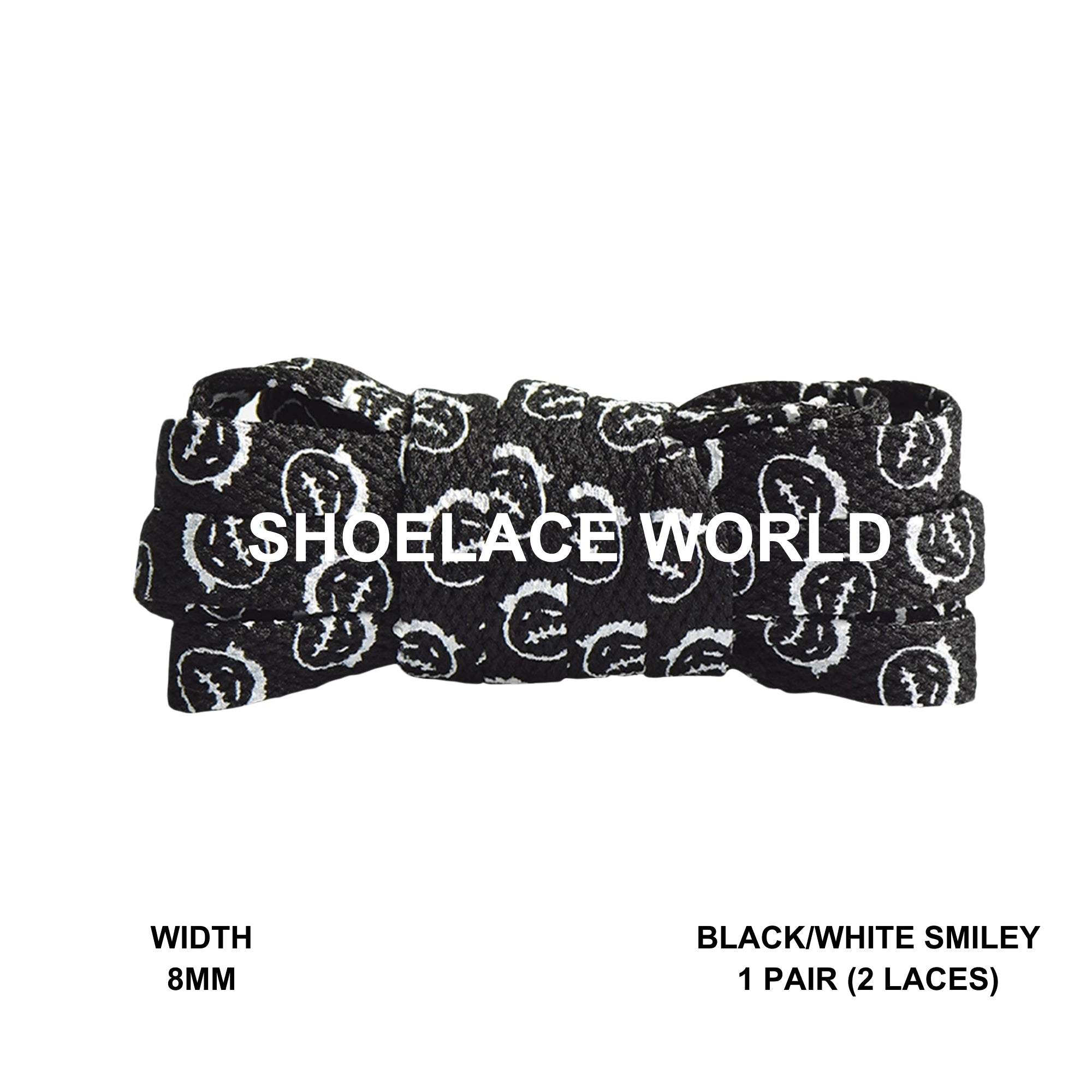 Smiley Printed Shoelaces