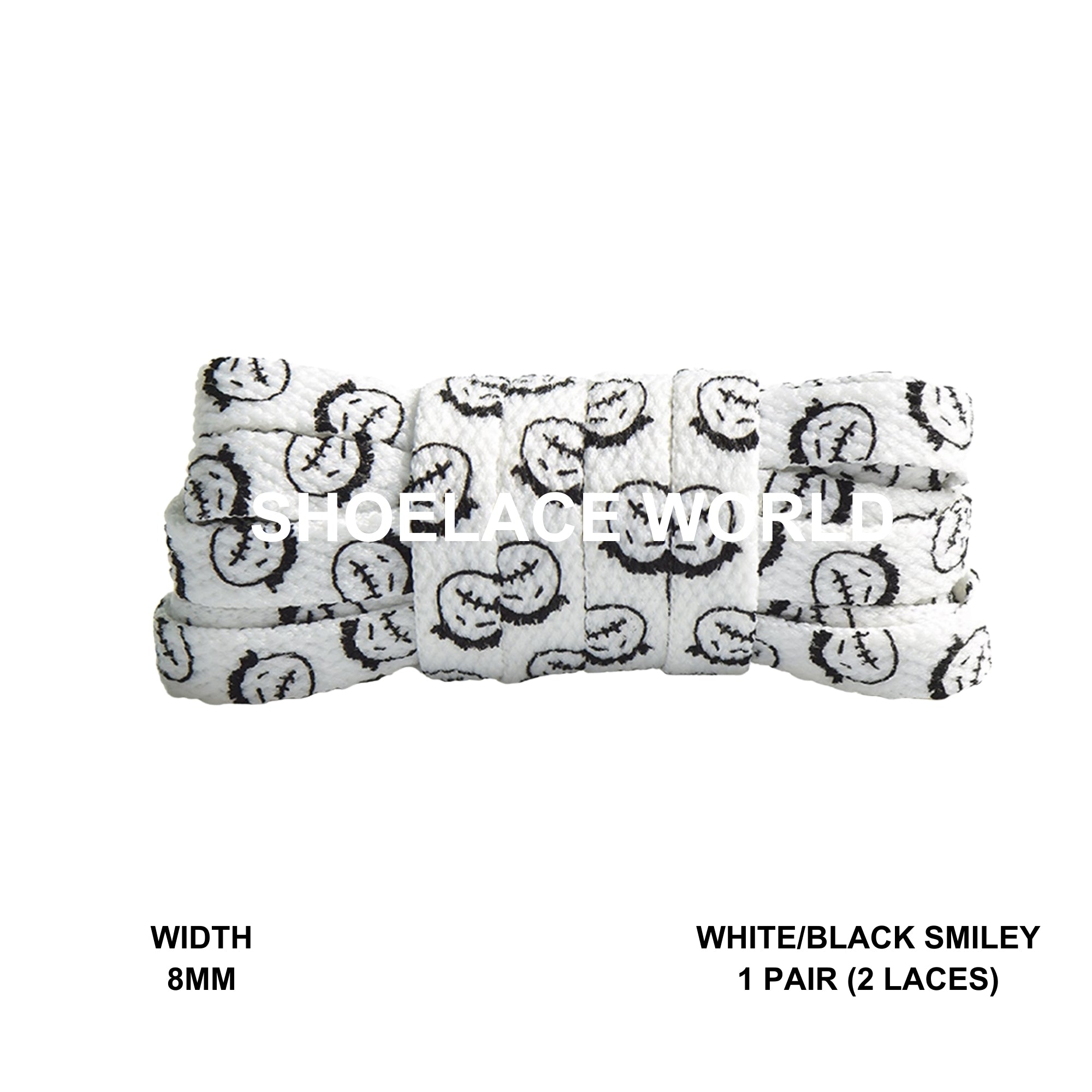 Smiley Printed Shoelaces