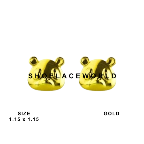 Bear Metal Shoelace Tags