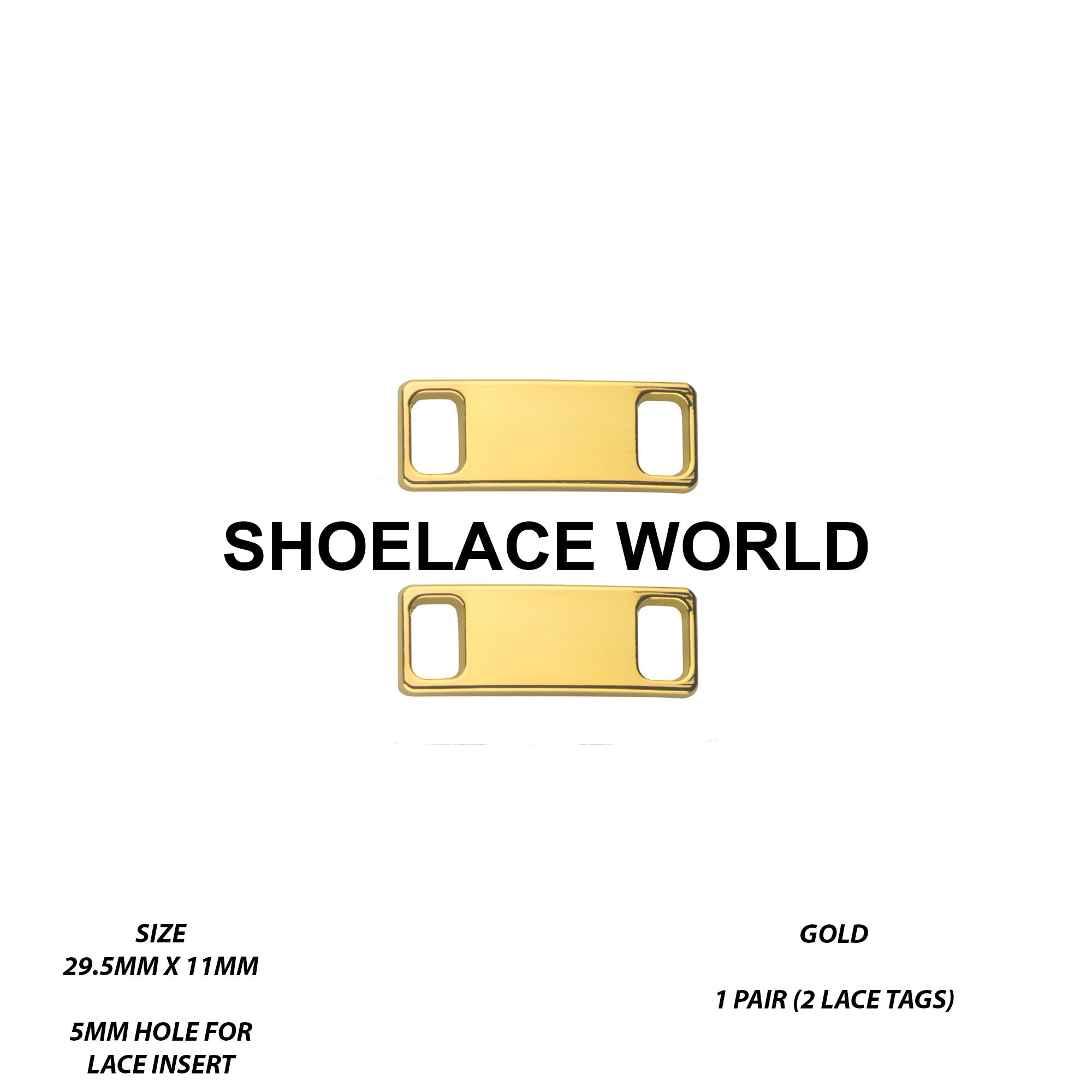 Metal Shoelace 1.25  Lace Tags