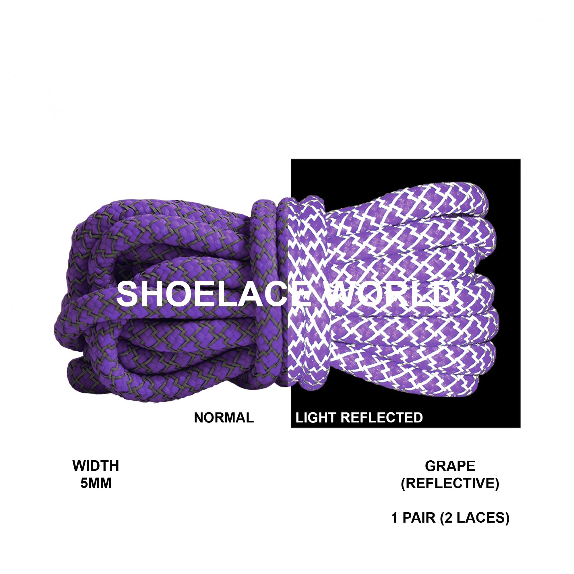 Reflective Rope Shoelaces