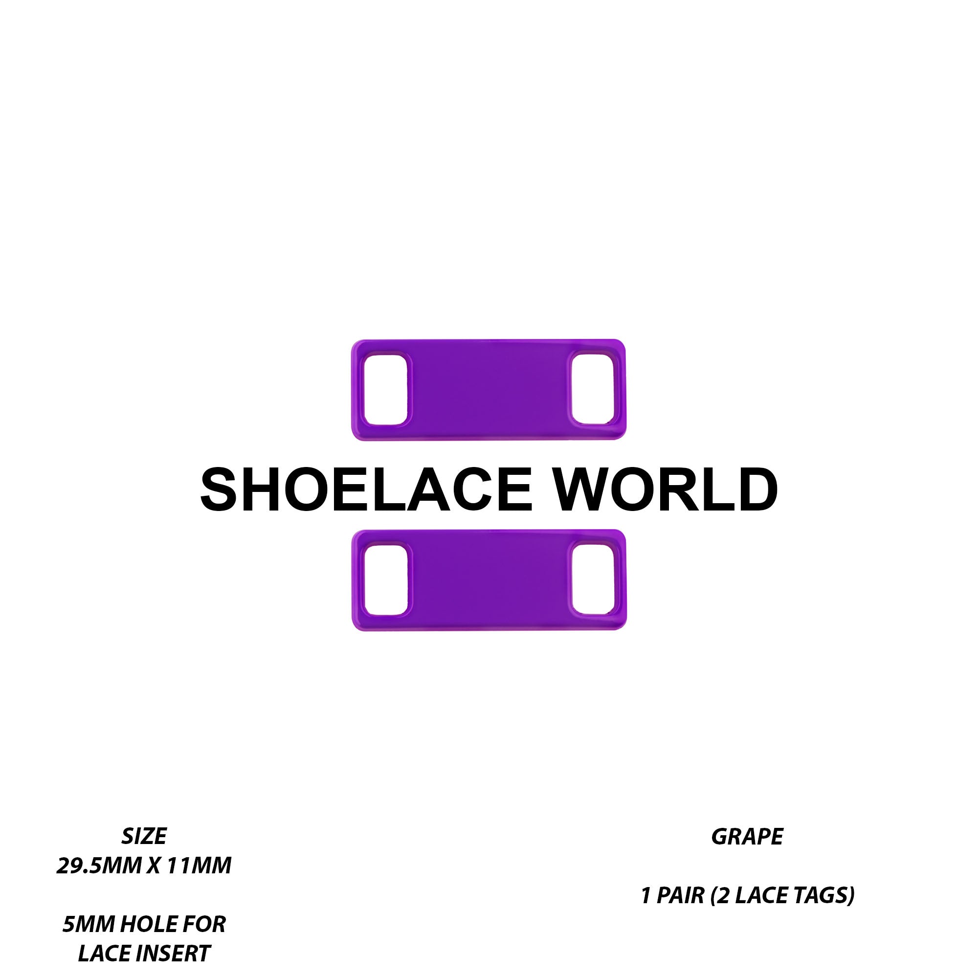 Metal Shoelace 1.25  Lace Tags
