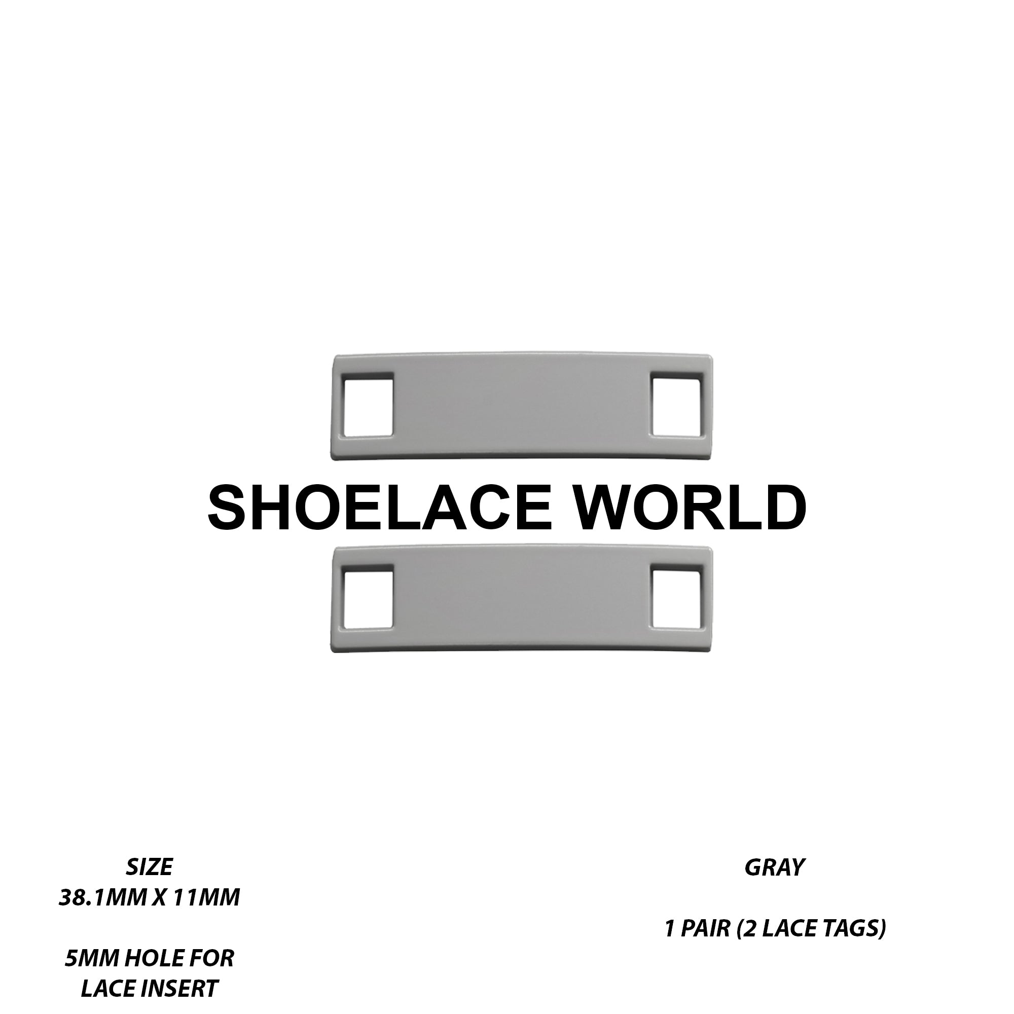 Metal Shoelace 1.5 Lace Tags