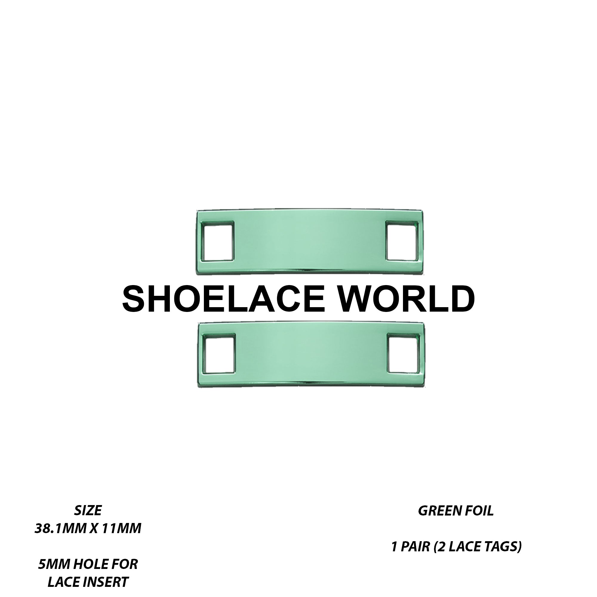 Metal Shoelace 1.5 Lace Tags