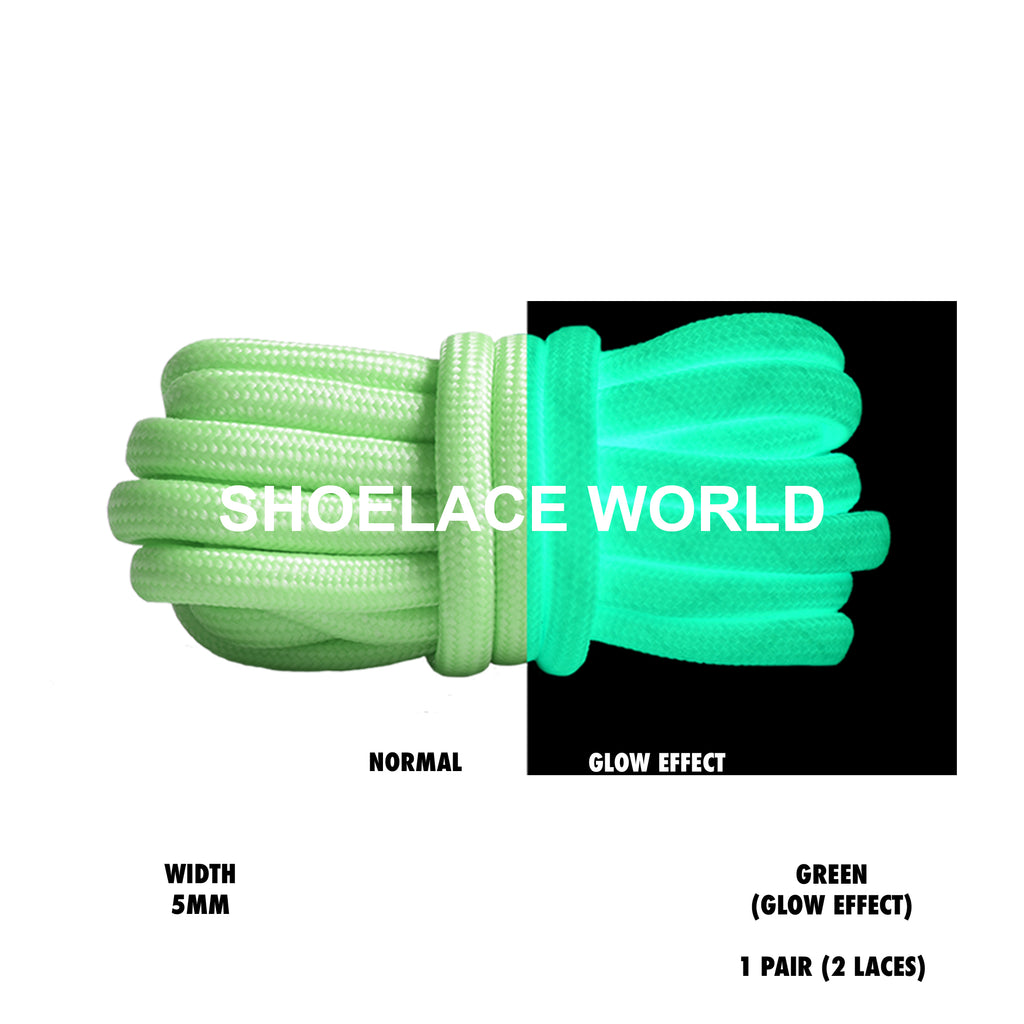 Classic Rope Glow In Dark Shoelaces