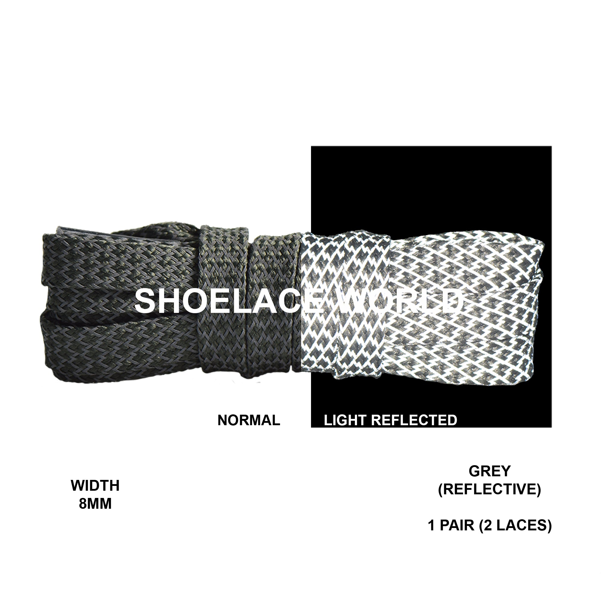 Flat Reflective Classic Shoelaces