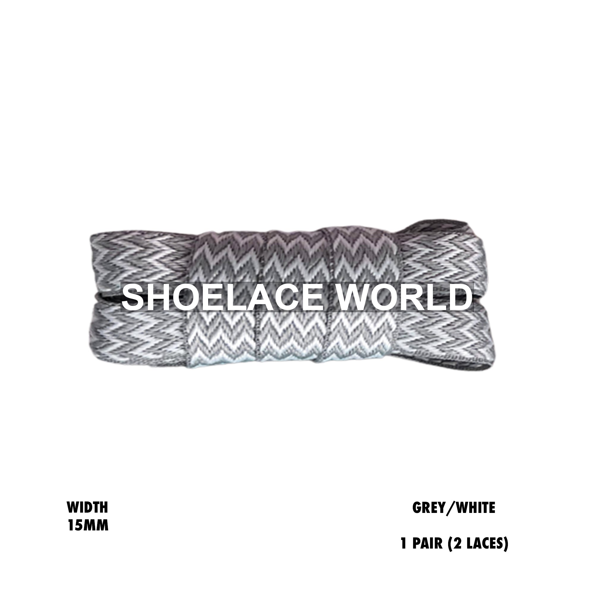Wide W-Threaded Flat Shoelaces