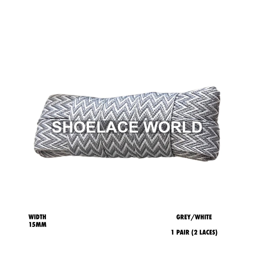 Flat W-Threaded Pattern Shoelaces