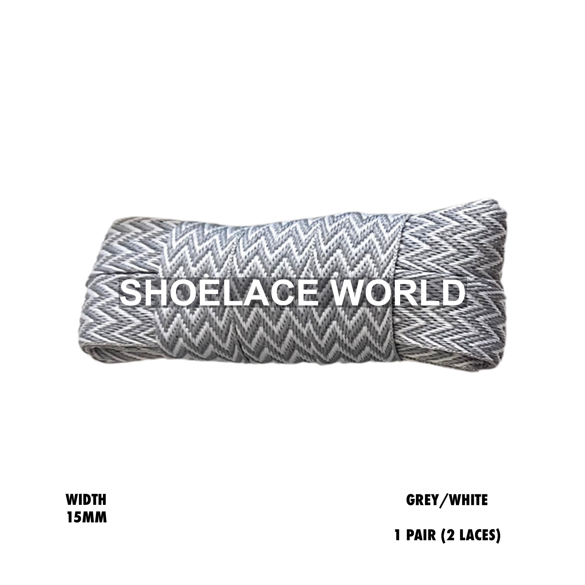 Flat W-Threaded Pattern Shoelaces