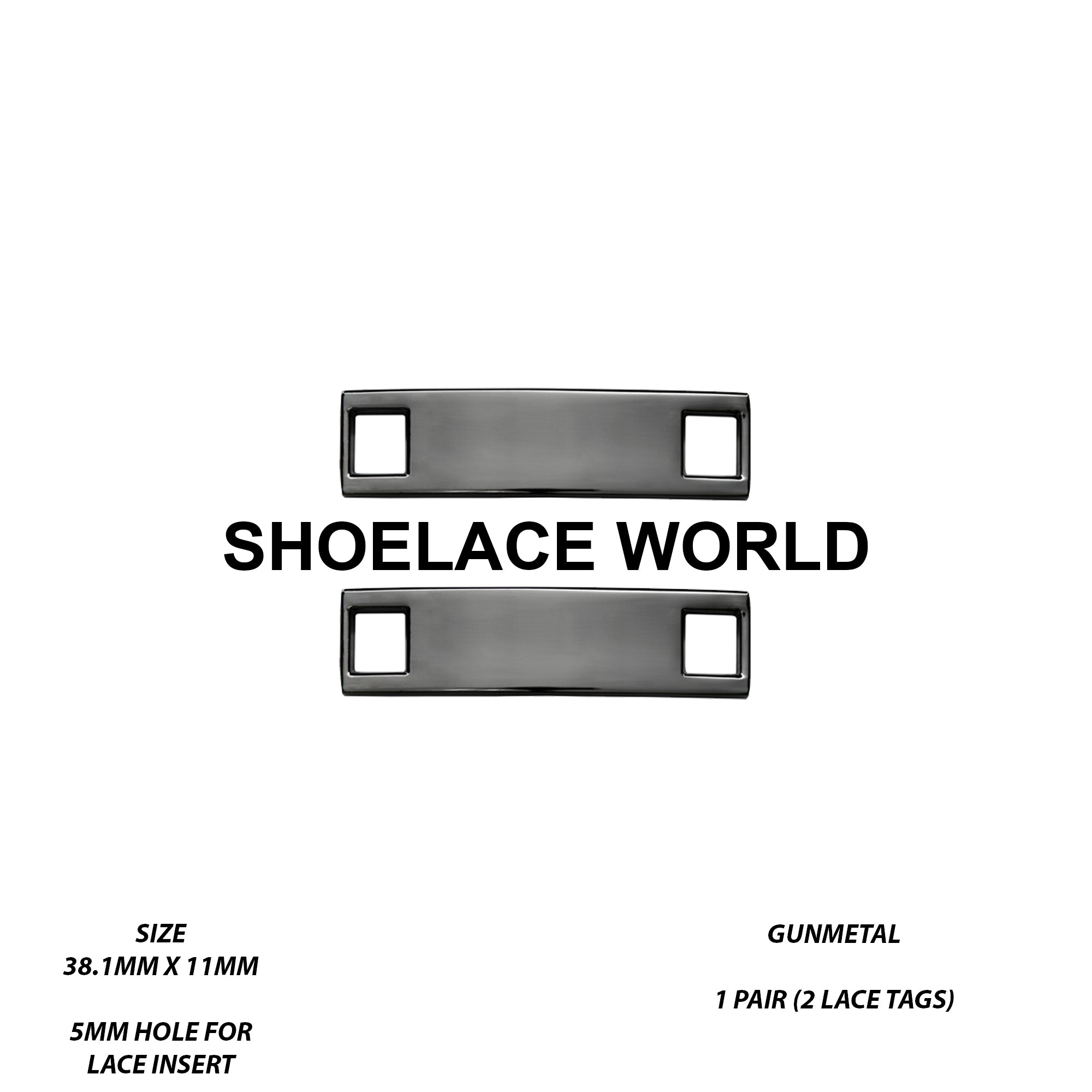 Metal Shoelace 1.5 Lace Tags