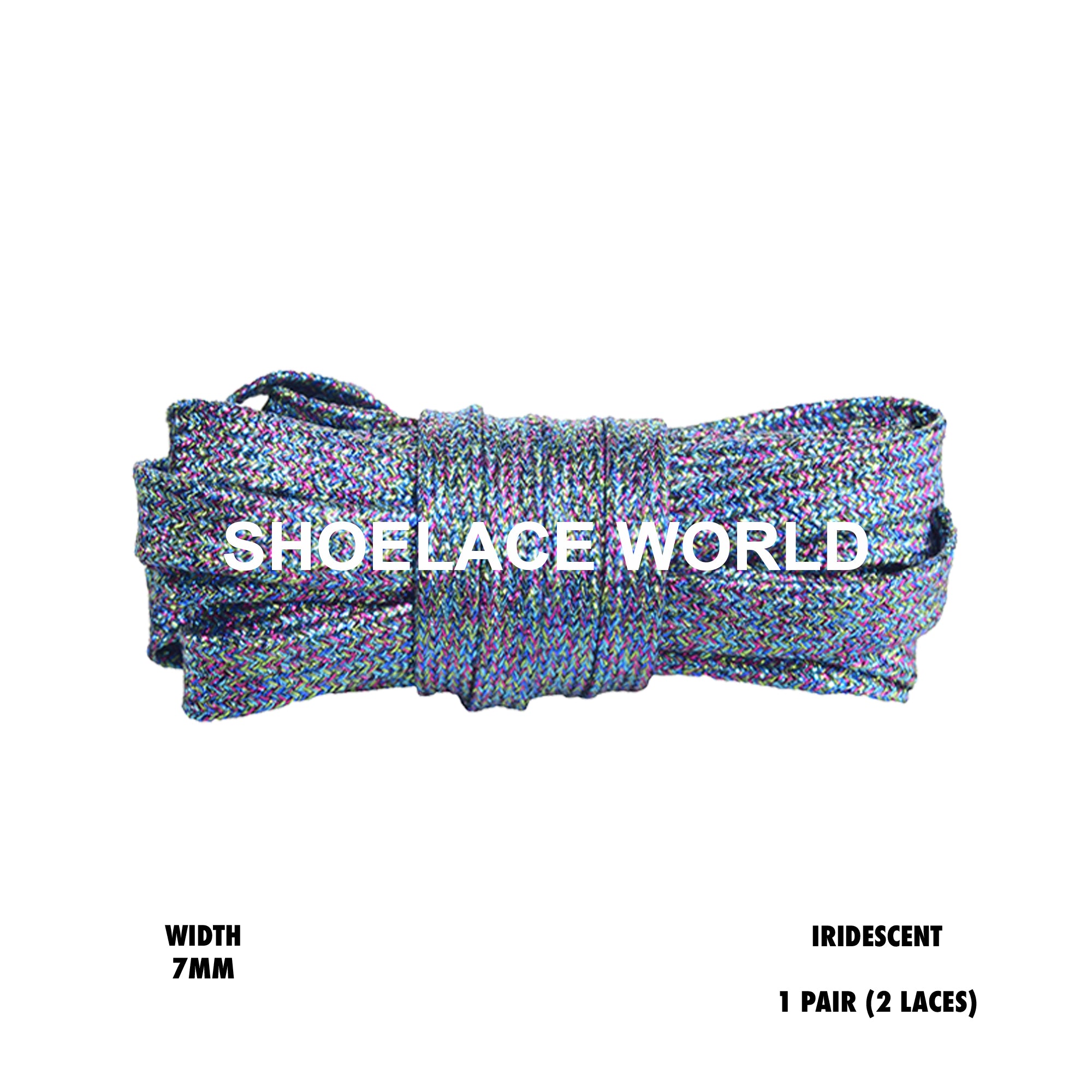 Slim Glitter Flat Shoelaces