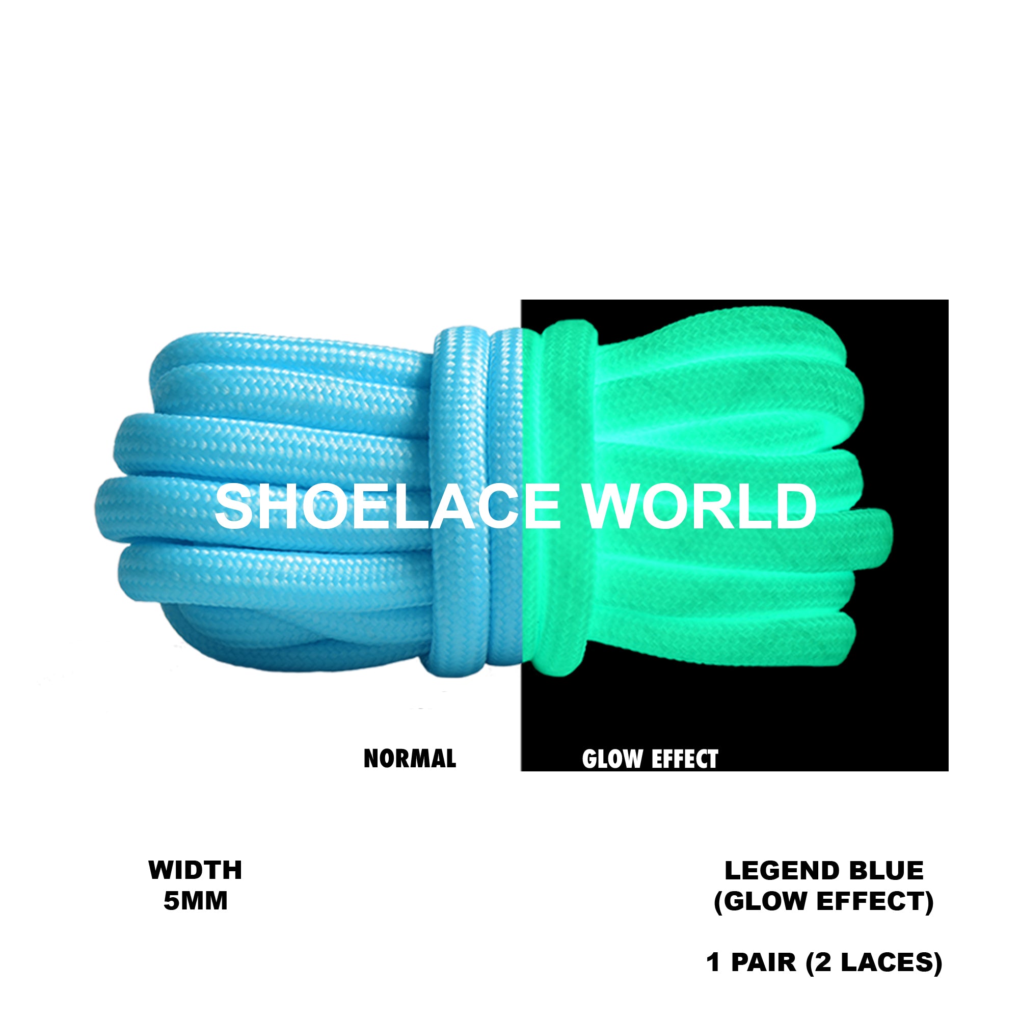 Classic Rope Glow In Dark Shoelaces