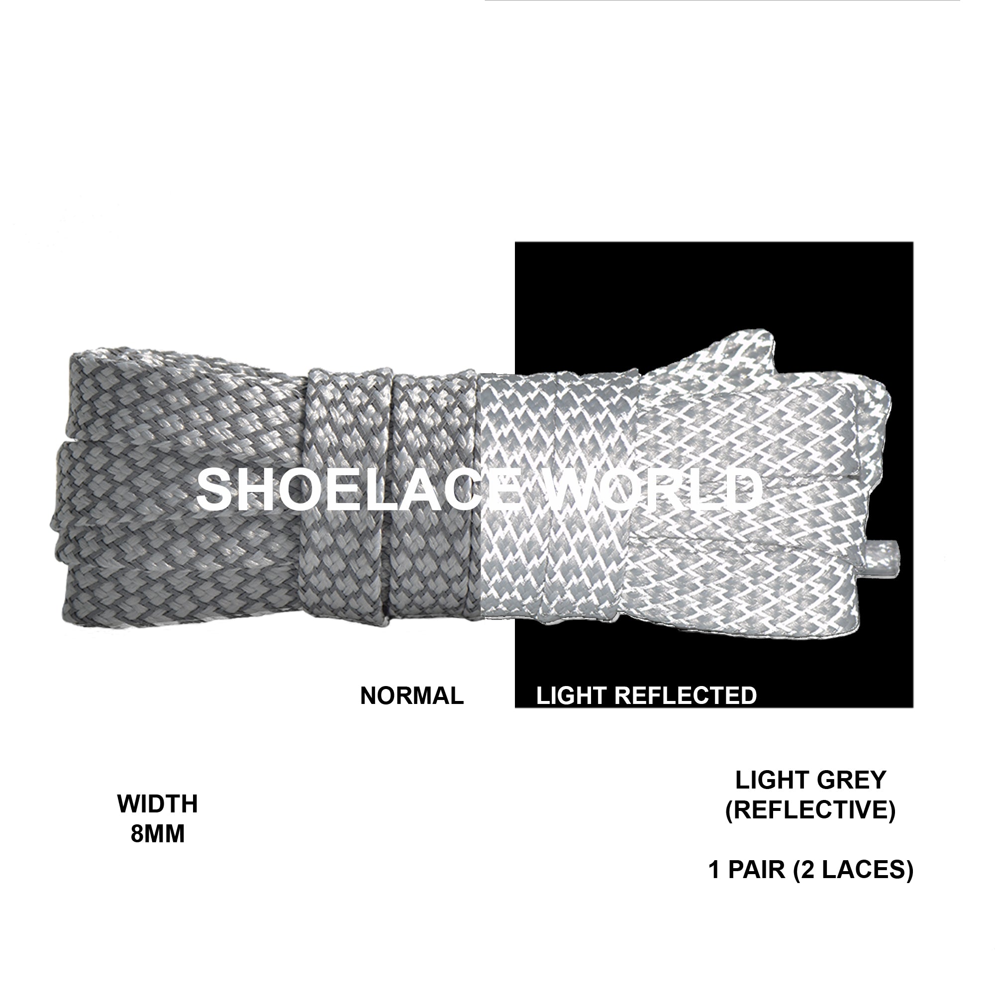 Flat Reflective Classic Shoelaces