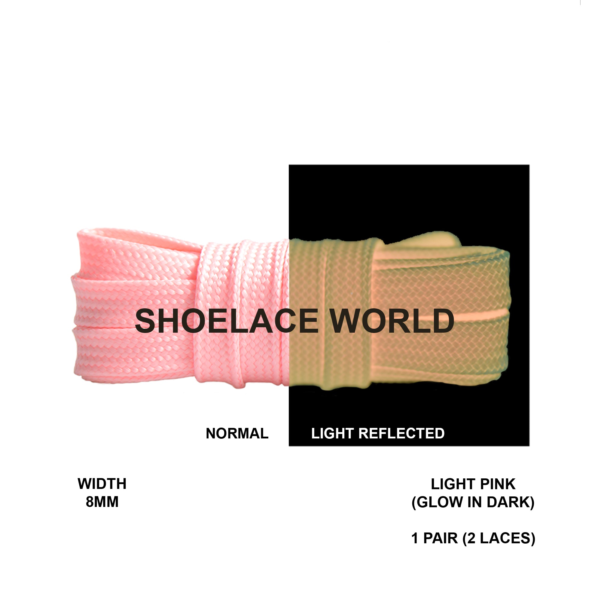 Flat Glow In Dark Shoelaces
