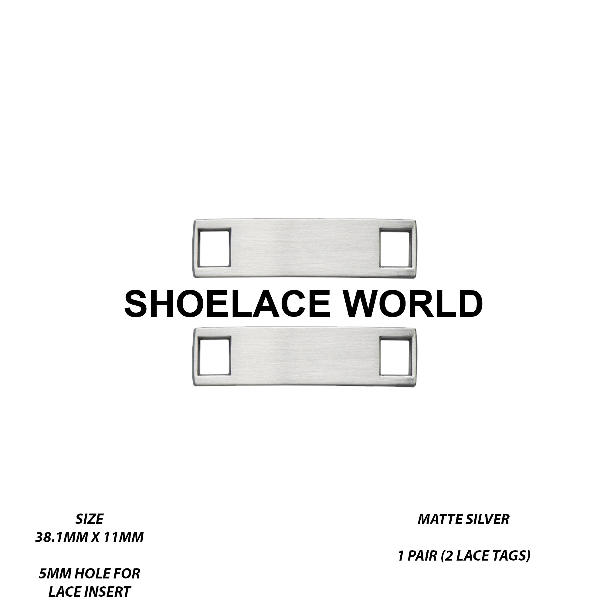 Metal Shoelace 1.5 Lace Tags