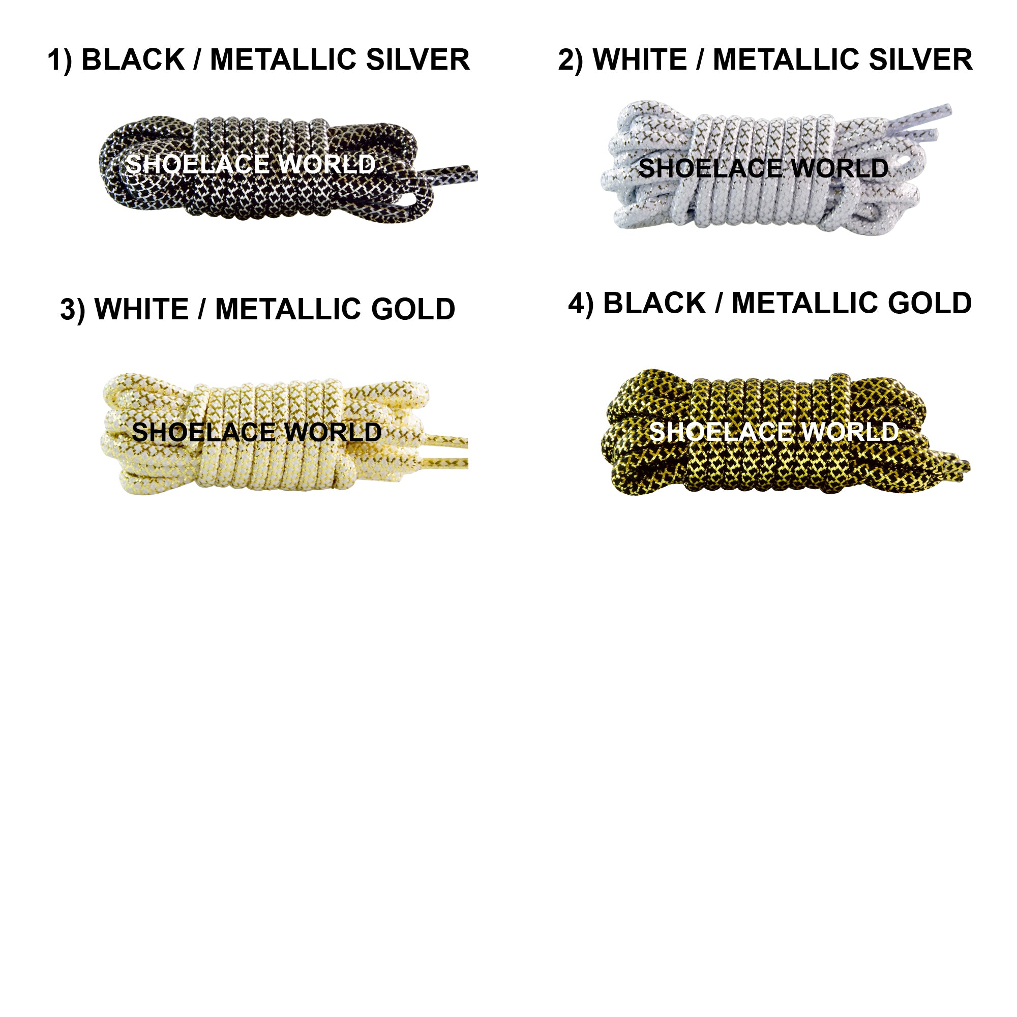 Metallic Rope Glitter Shoelaces